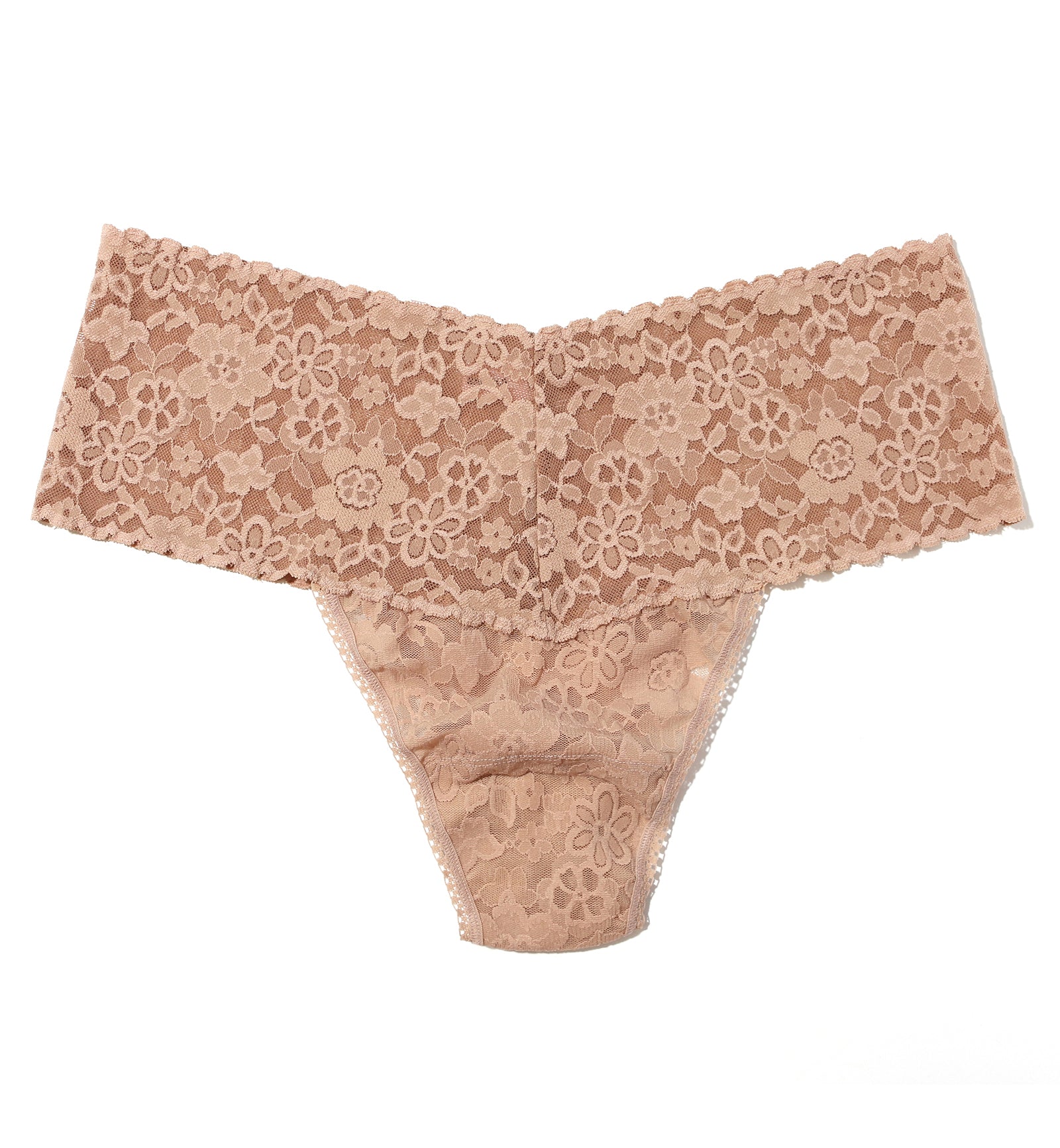 Hanky Panky Daily Lace Retro Thong PLUS (771922X),Taupe - Taupe,One Size