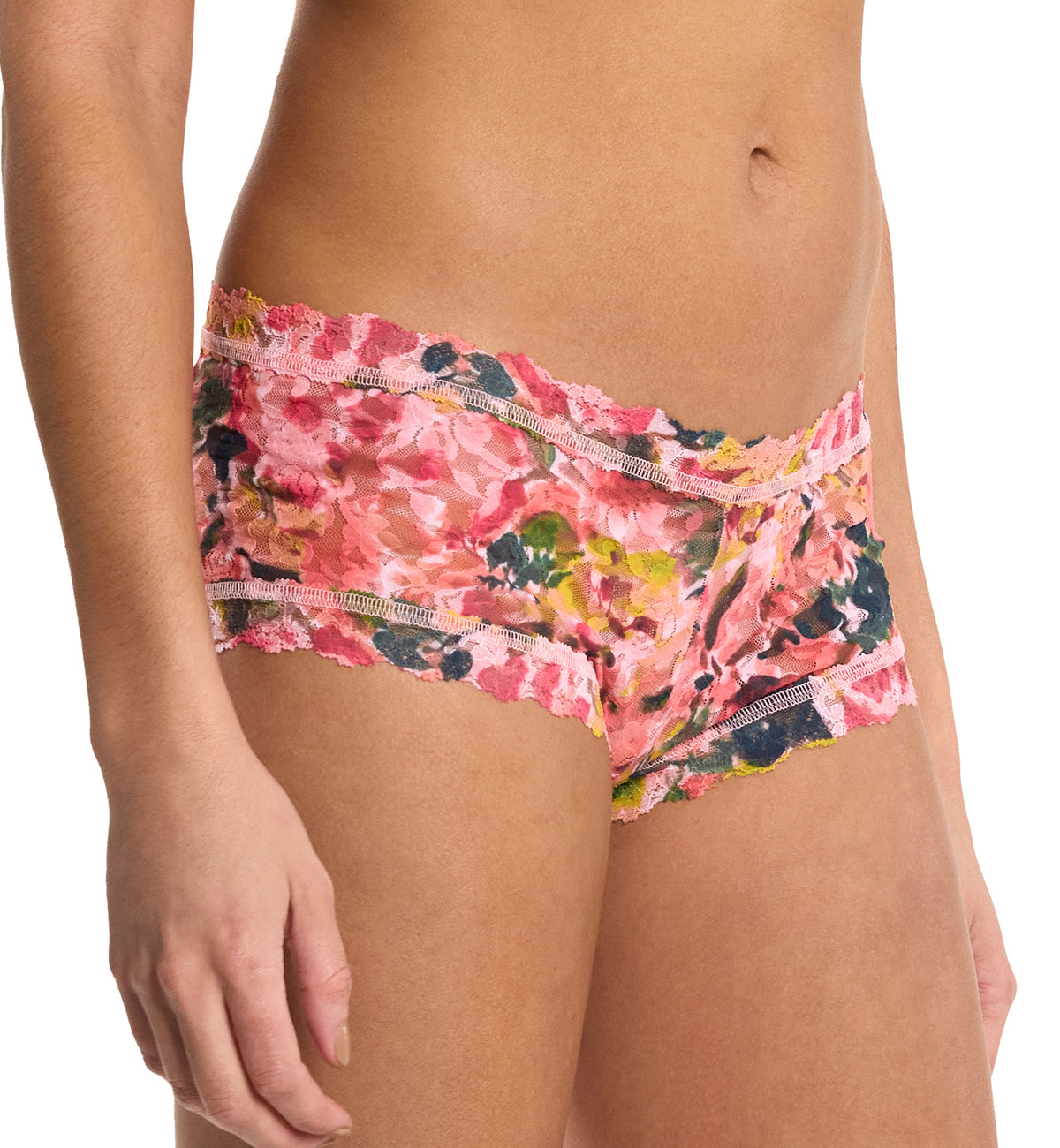 Hanky Panky Signature Lace Printed Boyshort (PR4812P),XS,Masterpiece - Masterpiece,XS