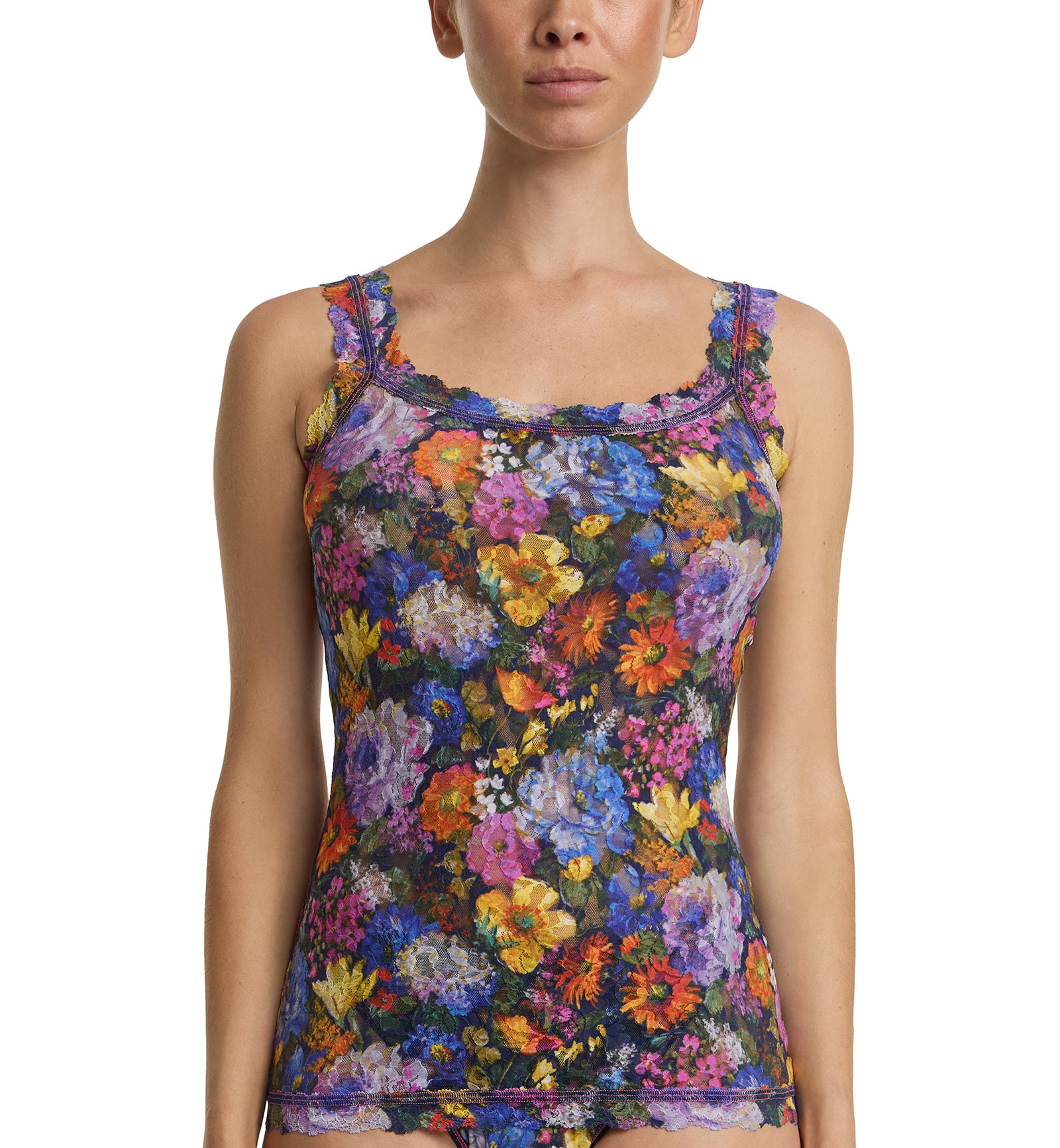 Hanky Panky Signature Lace Printed Unlined Camisole (PR1390L),XS,Impressionist - Impressionist,XS
