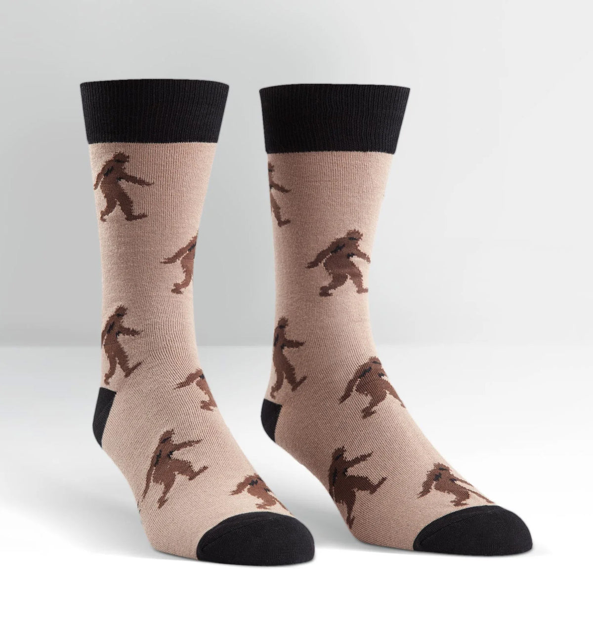 SOCK it to me Men's Crew Socks (mef0068),Sasquatch - Sasquatch,One Size