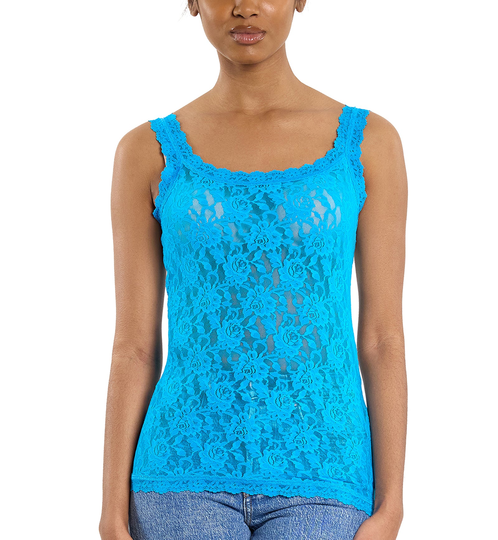 Hanky Panky Signature Lace Unlined Camisole (1390L),XS,Mediterranean Sea - Mediterranean Sea,XS