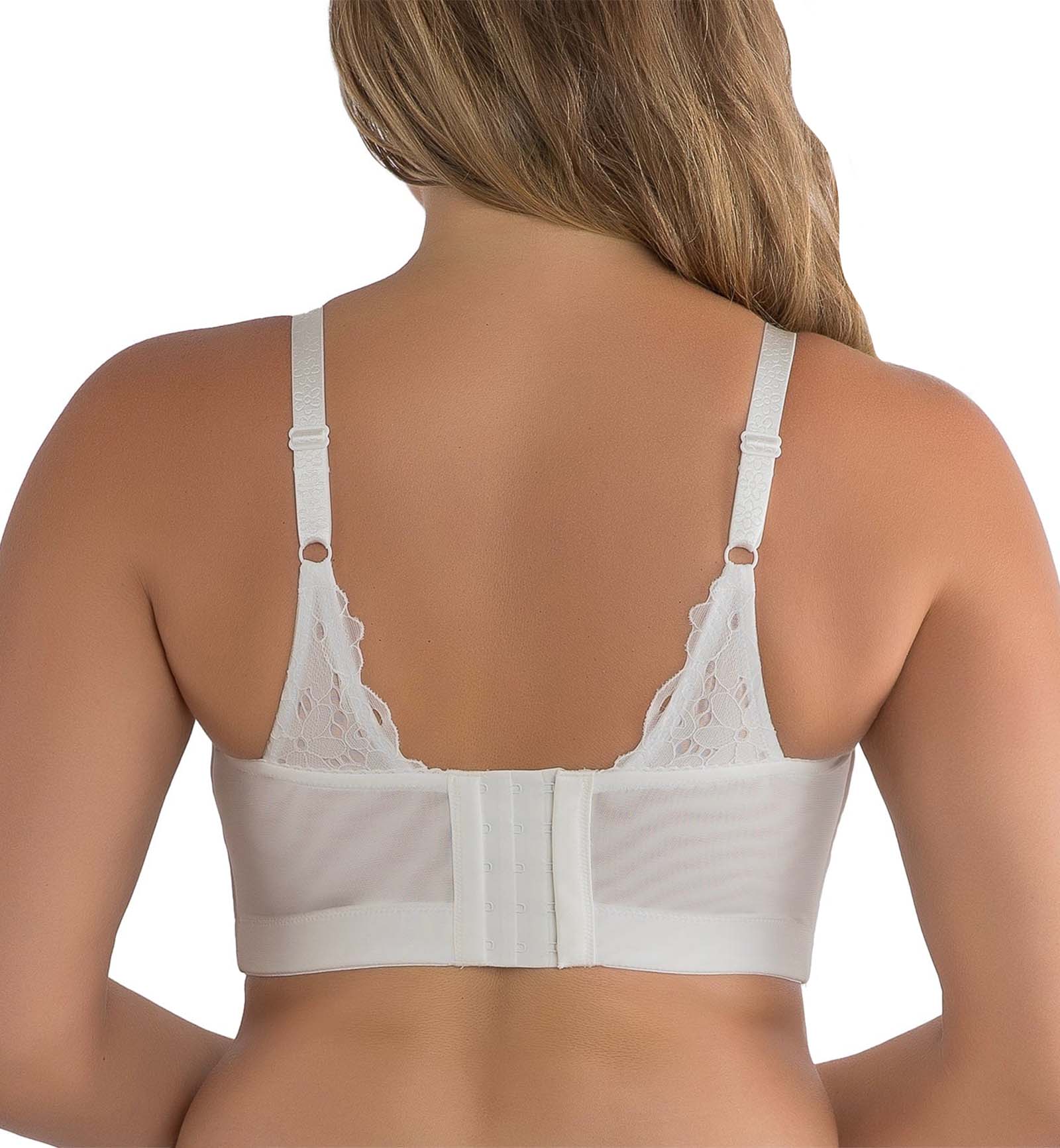 Parfait Mia Daisy Wire-Free Longline Bralette (P6142),S,Pearl White - Pearl White,Small