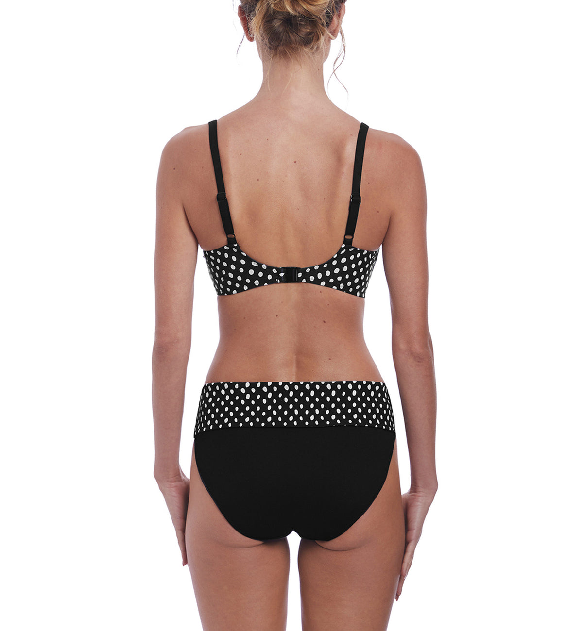 Fantasie Santa Monica Molded Underwire Bikini Top (6721),30D,Black/White - Black/White,30D