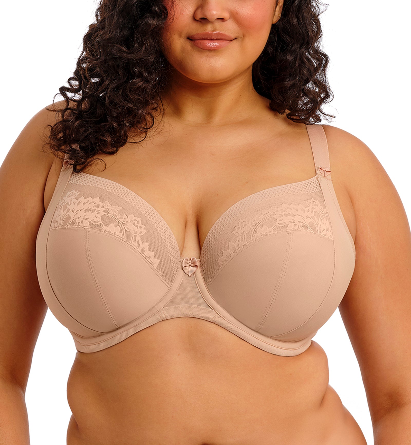 Elomi Nerina Stretch Lace Plunge Underwire Bra (302734),32G,Sahara - Sahara,32G