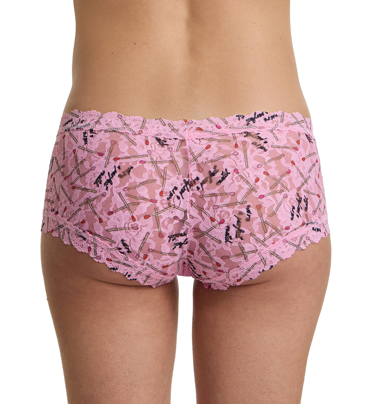 Hanky Panky Signature Lace Printed Boyshort (PR4812P),XS,Perfect Match - Perfect Match,XS