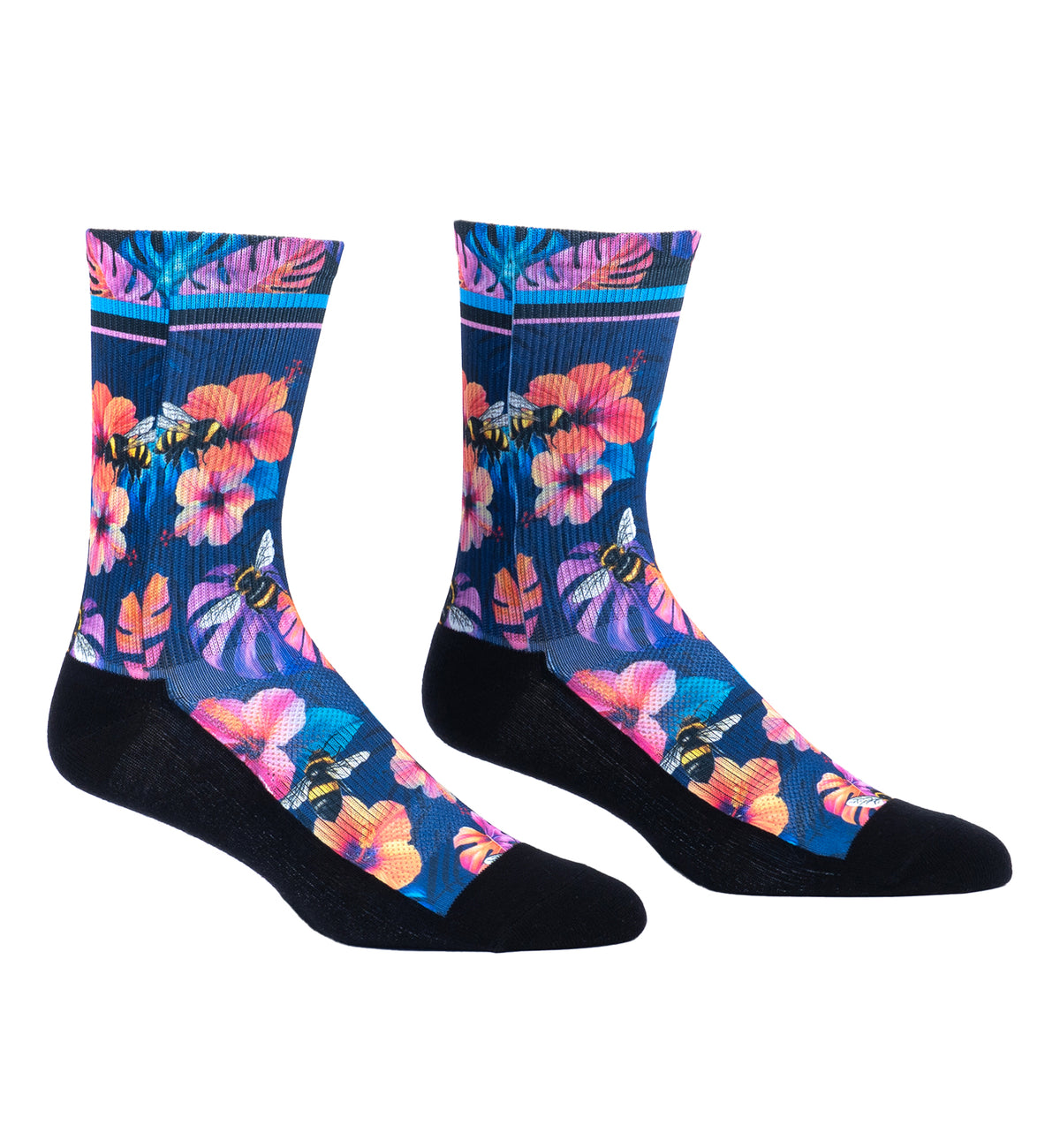 SOCK it to me Athletic Printed Performance Crew Socks (AP0015),Bee Bold - Bee Bold,One Size