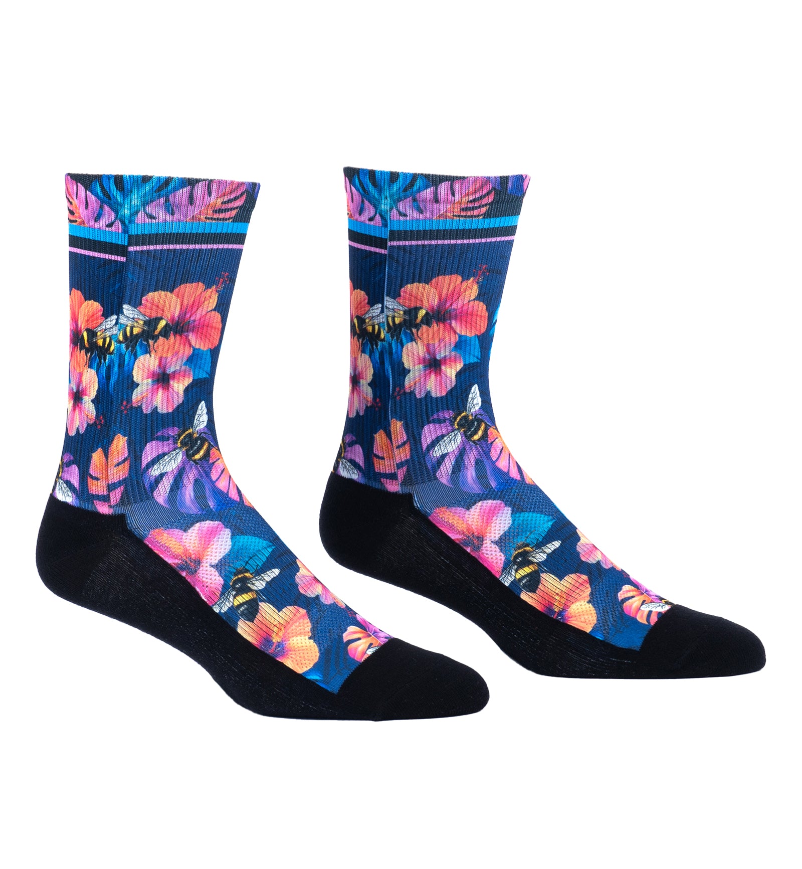 SOCK it to me Athletic Printed Performance Crew Socks (AP0015),Bee Bold - Bee Bold,One Size