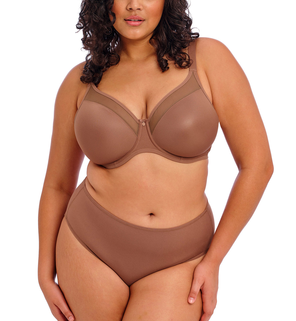 Elomi Smooth Unlined Underwire Molded Bra (4301),32GG,Clove - Clove,32GG