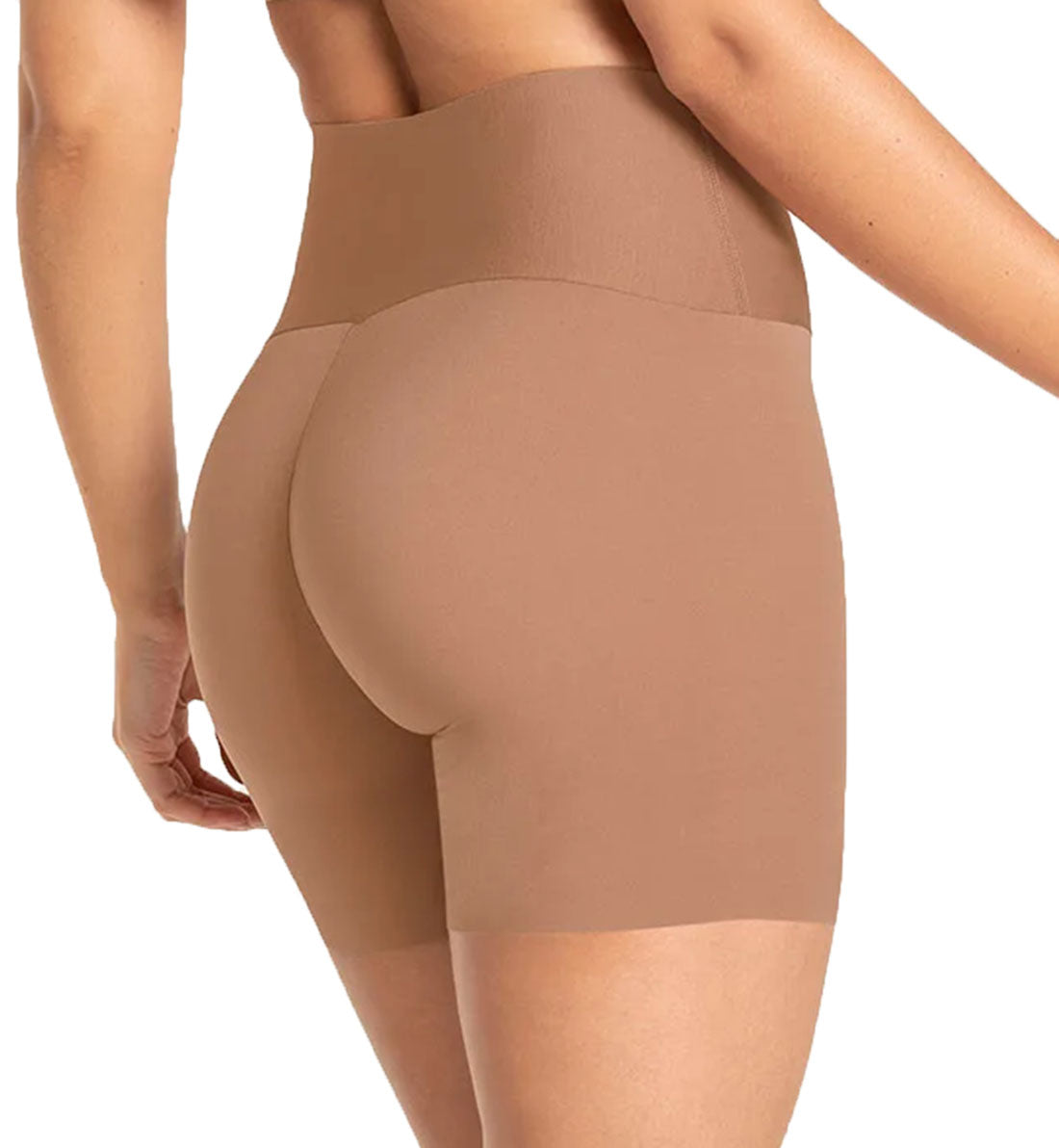 Leonisa Stay-in-Place High Waist Seamless Slip Short (012970),Small,Brown - Brown,Small