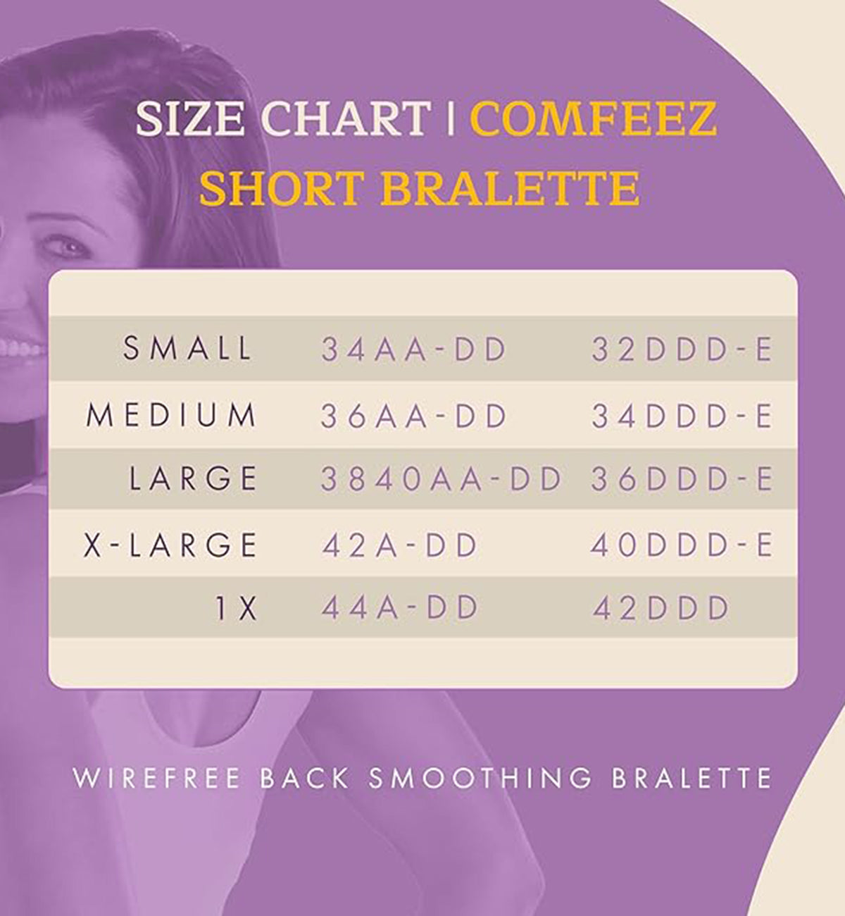 Shapeez Comfeez Short Wirefree Back Smoothing Bralette (04CZS),Small,Black - Black,Small