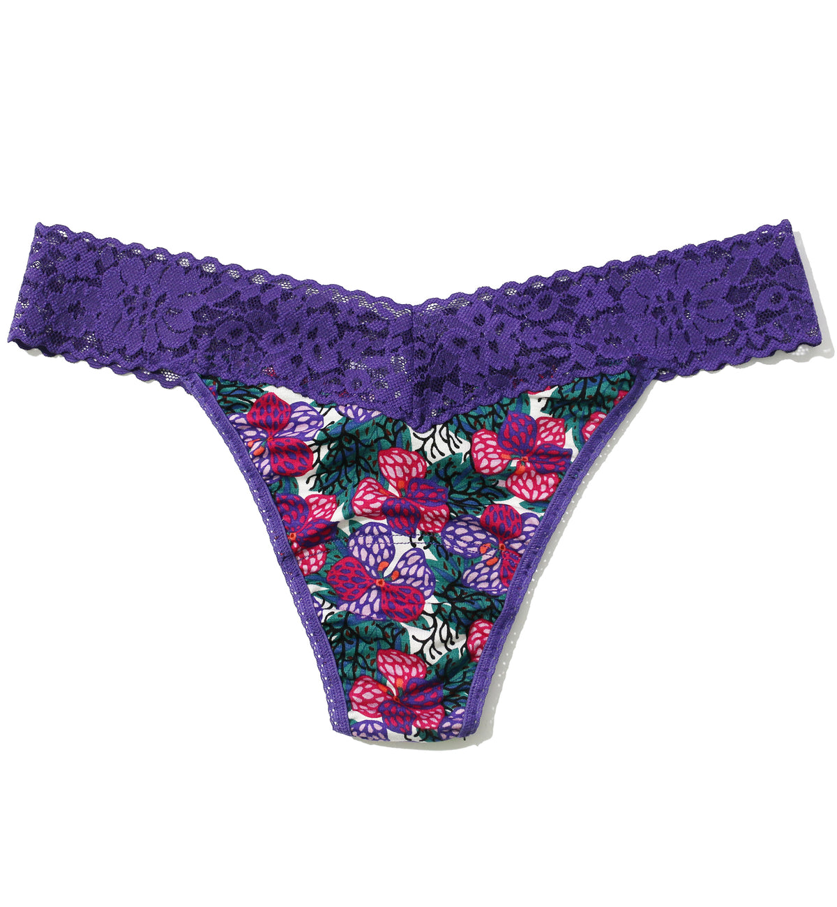 Hanky Panky Printed DreamEase Original Rise Thong (PR681104),Loves Me Loves Me Not - Loves Me Loves Me Not,One Size