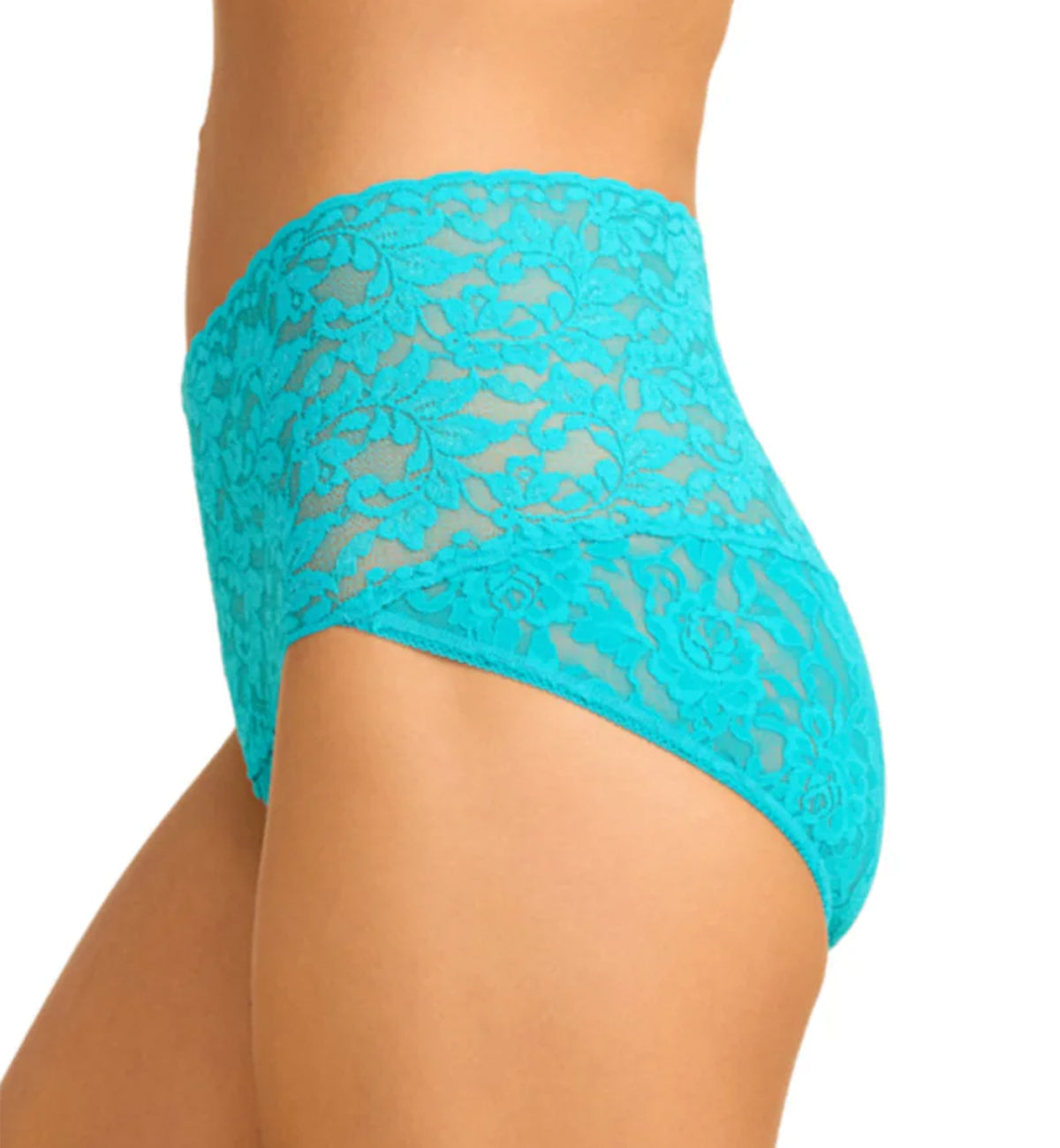 Hanky Panky Retro Lace V-kini (9K2124),Small,Turkish Tile Blue - Turkish Tile Blue,Small