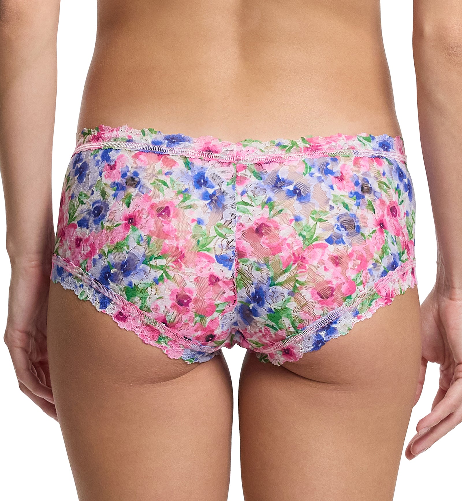 Hanky Panky Signature Lace Printed Boyshort (PR4812P),XS,Paint And Pour - Paint And Pour,XS