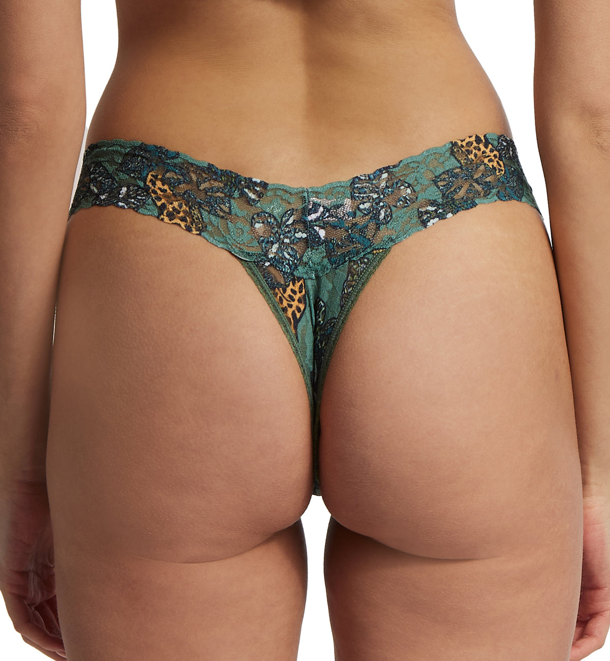 Hanky Panky Signature Lace Printed Low Rise Thong (PR4911P),Prowling - Prowling,One Size