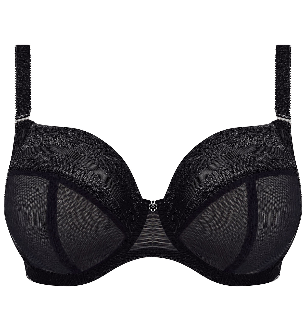 Fantasie Devote Side Support Plunge Underwire Bra (102436),30E,Black - Black,30E