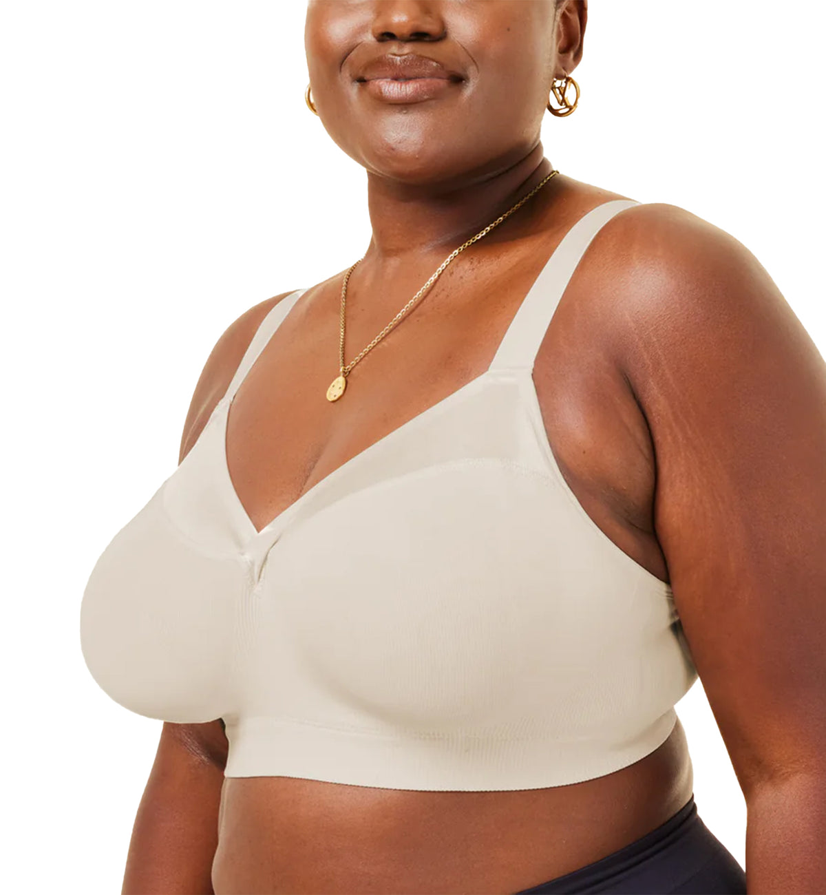 Cake Sugar Candy Posh Fuller Bust Everyday Bralette (28-8017),XS,Stone - Stone,XS