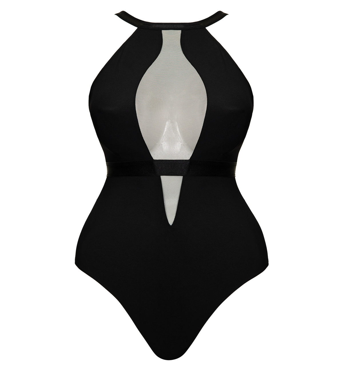 Scantilly by Curvy Kate Swerve Non Wired Bodysuit (ST040711),Small,Black - Black,Small
