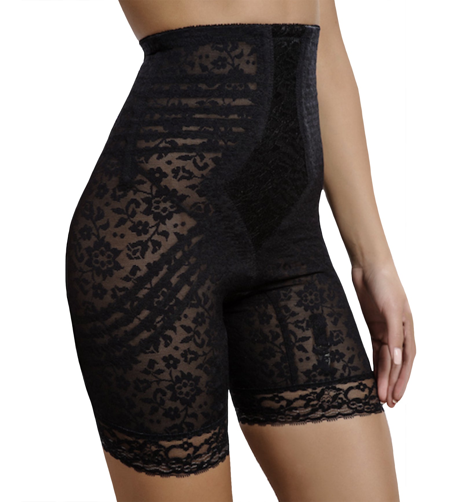 Rago Extra Firm High Waist Long Leg Shaper (6207),Small,Black - Black,Small