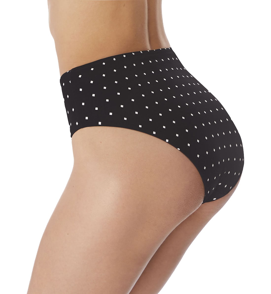 Freya Jewel Cove High Waist High Leg Swim Brief (7236),XXL,Black - Black,XXL