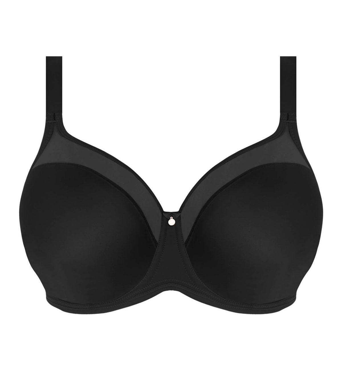 Elomi Smooth Unlined Underwire Molded Bra (4301),32GG,Black - Black,32GG