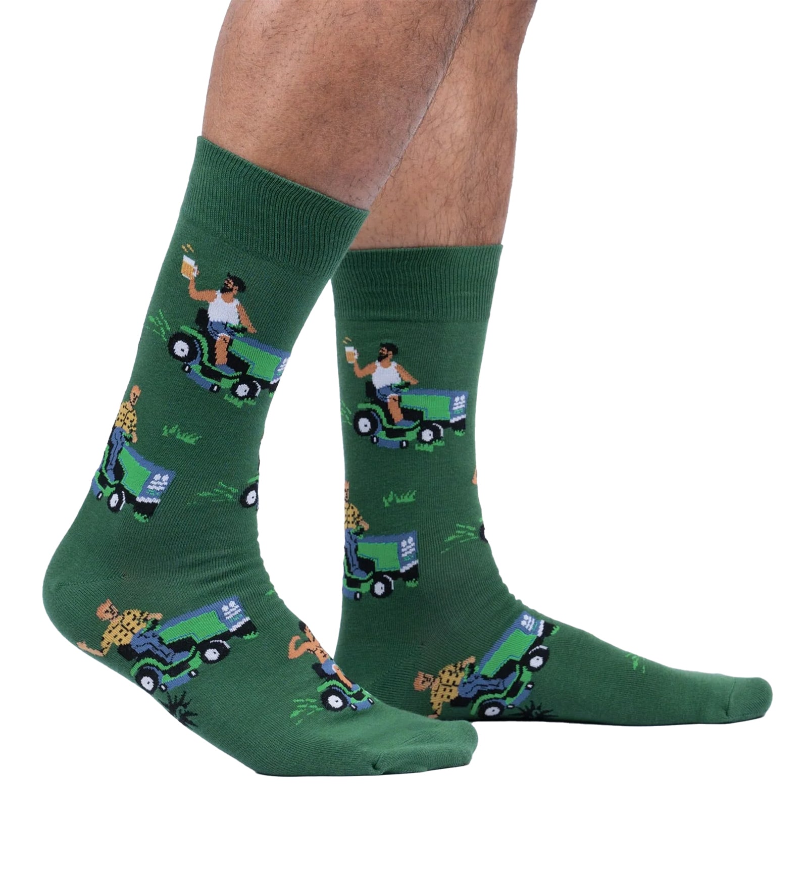 SOCK it to me Men's Crew Socks (MEF0566),My Other Car is a Lawnmower - My Other Car is a Lawnmower,One Size