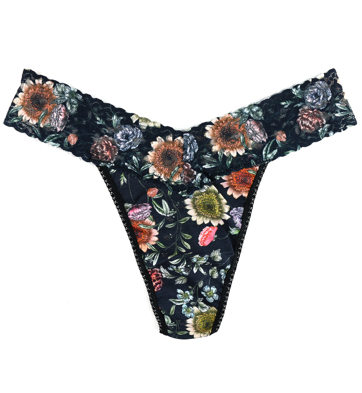 Hanky Panky Printed Cotton Original Rise Thong (PR891801),Hampton Court Gardens - Hampton Court Gardens,One Size