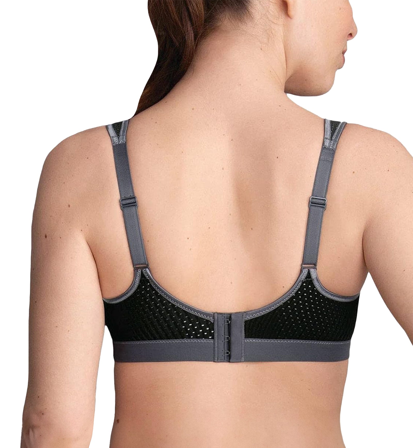 Anita Performance Mesh Max Support Softcup Sports Bra (5566),40E,Black/Anthracite - Black/Anthracite,40E