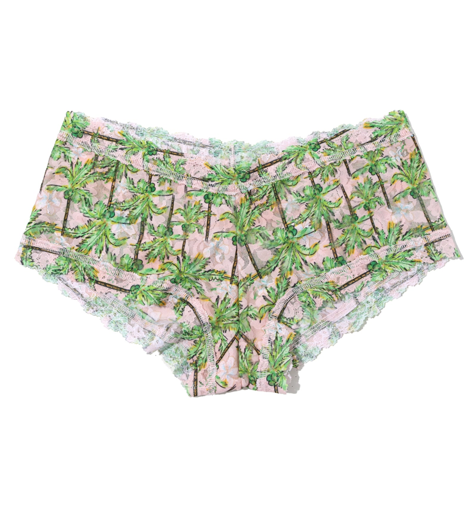 Hanky Panky Signature Lace Printed Boyshort (PR4812P),XS,Palm Breeze - Palm Breeze,XS