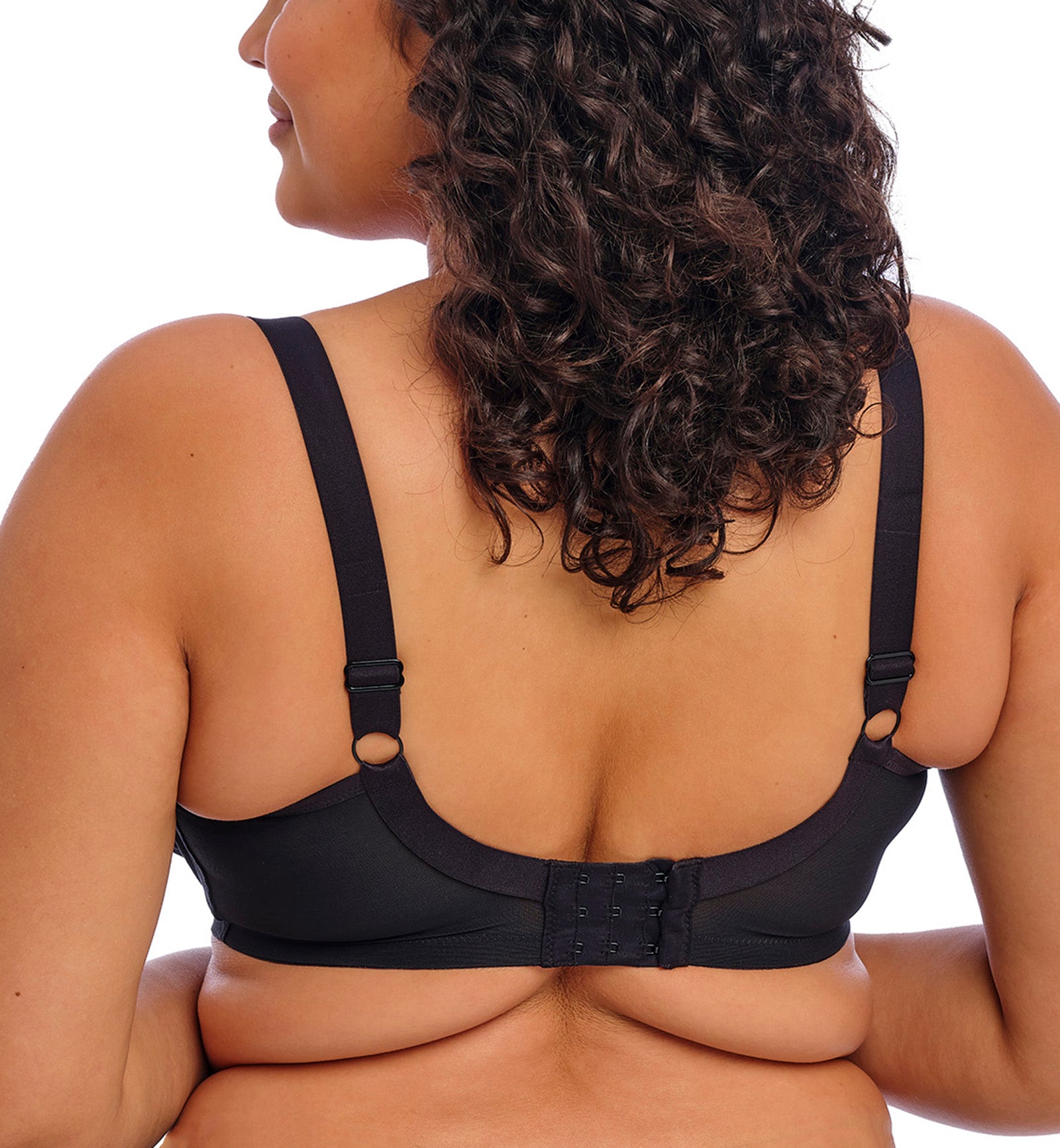 Elomi Sachi Banded Plunge Underwire Bra (4350),32GG,Black - Black,32GG