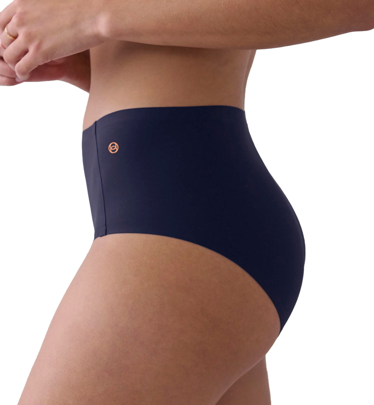 Evelyn & Bobbie High-Waisted Retro Bikini Panty (1704),US 0-14,Midnight Navy - Midnight Navy,US 0-14