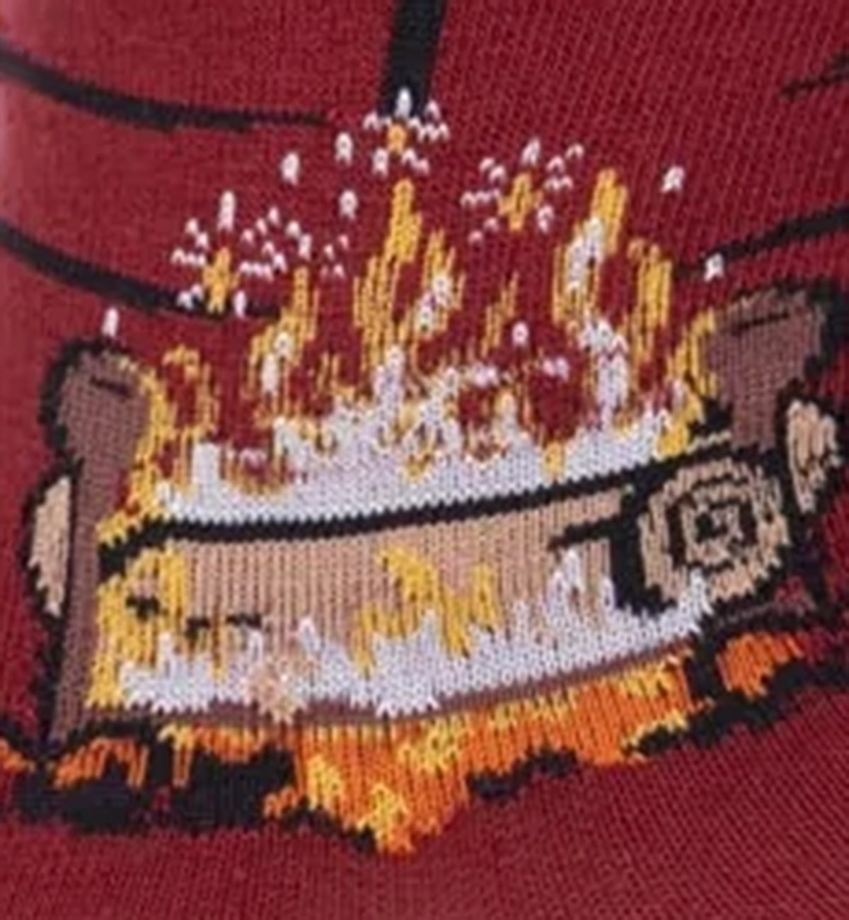 SOCK it to me Men's Crew Socks (MEF0588),Yule Log - Yule Log,One Size