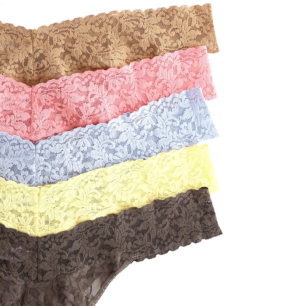 Hanky Panky 5-PACK Signature Lace Original Rise Thong (48115PK),Ladylike Classics - Ladylike Classics,One Size