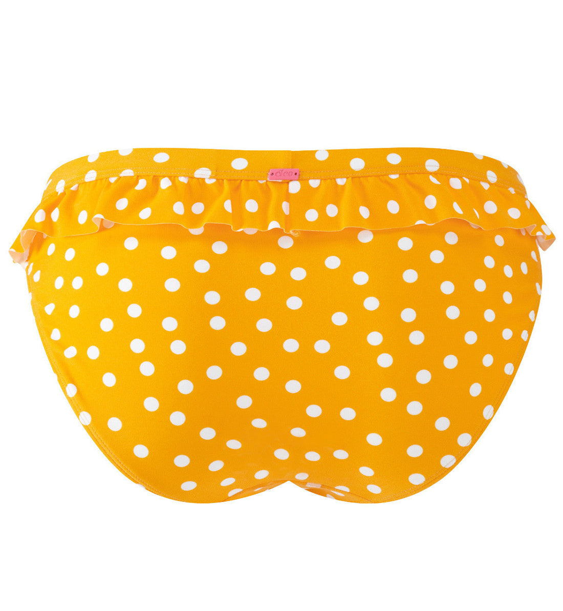 Cleo by Panache Betty Frill Swim Brief (CW0039),Small,Yellow Spot - Yellow Spot,Small
