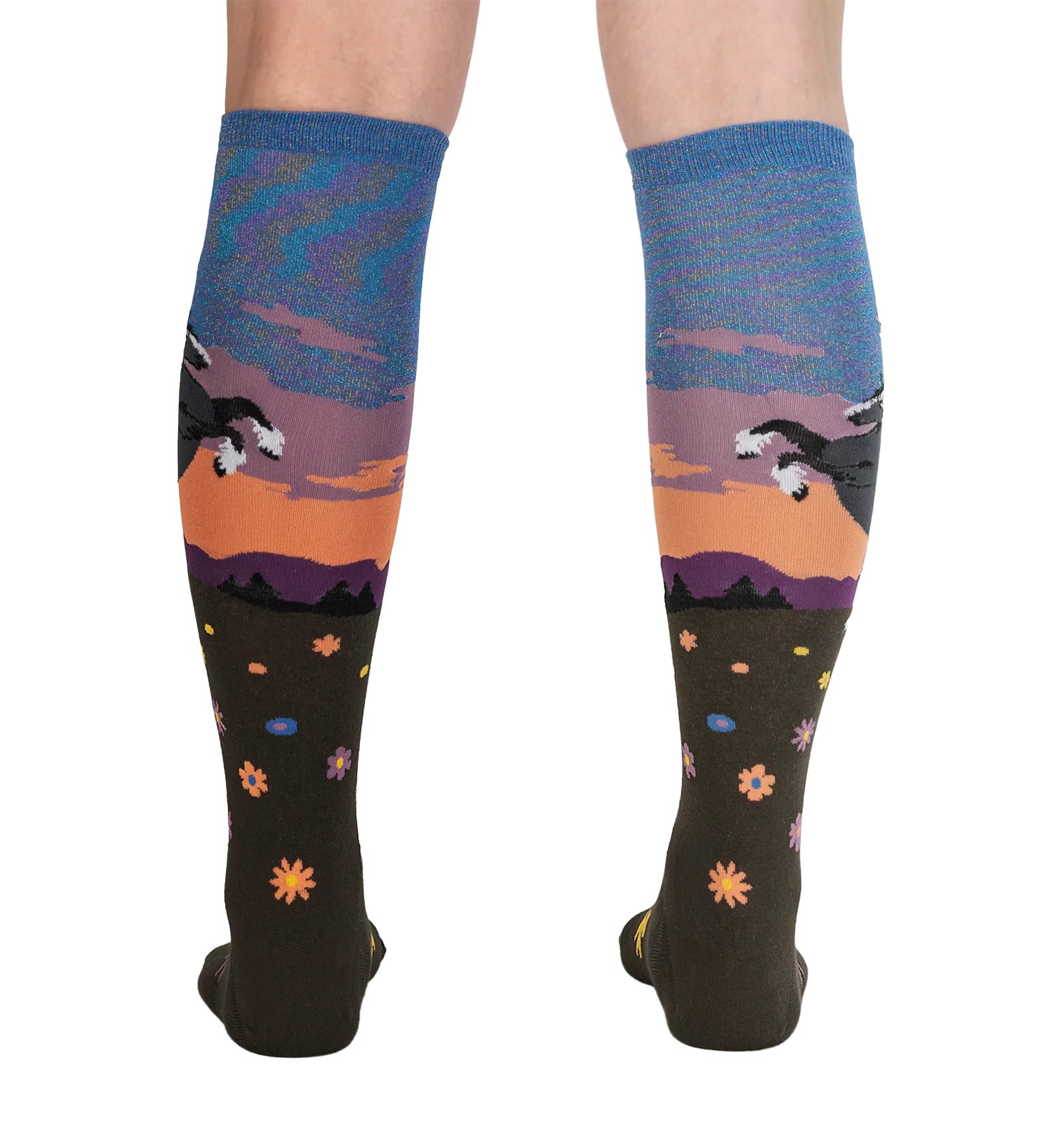 SOCK it to me Unisex Knee High Socks (F0630),Black Beauty - Black Beauty,One Size