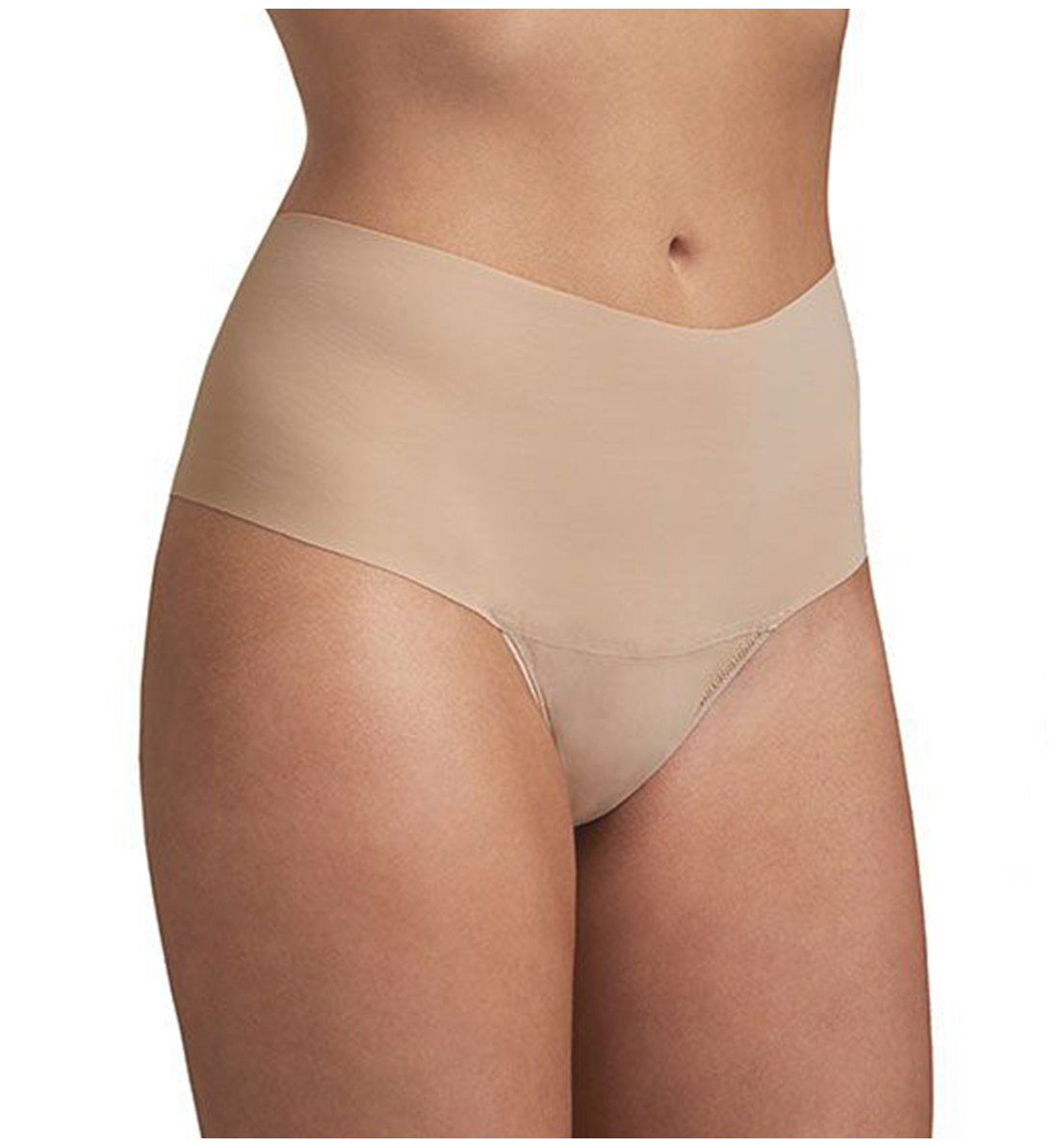 Hanky Panky BreatheSoft Hi-Rise Thong (6J1921B),Small,Taupe - Taupe,Small
