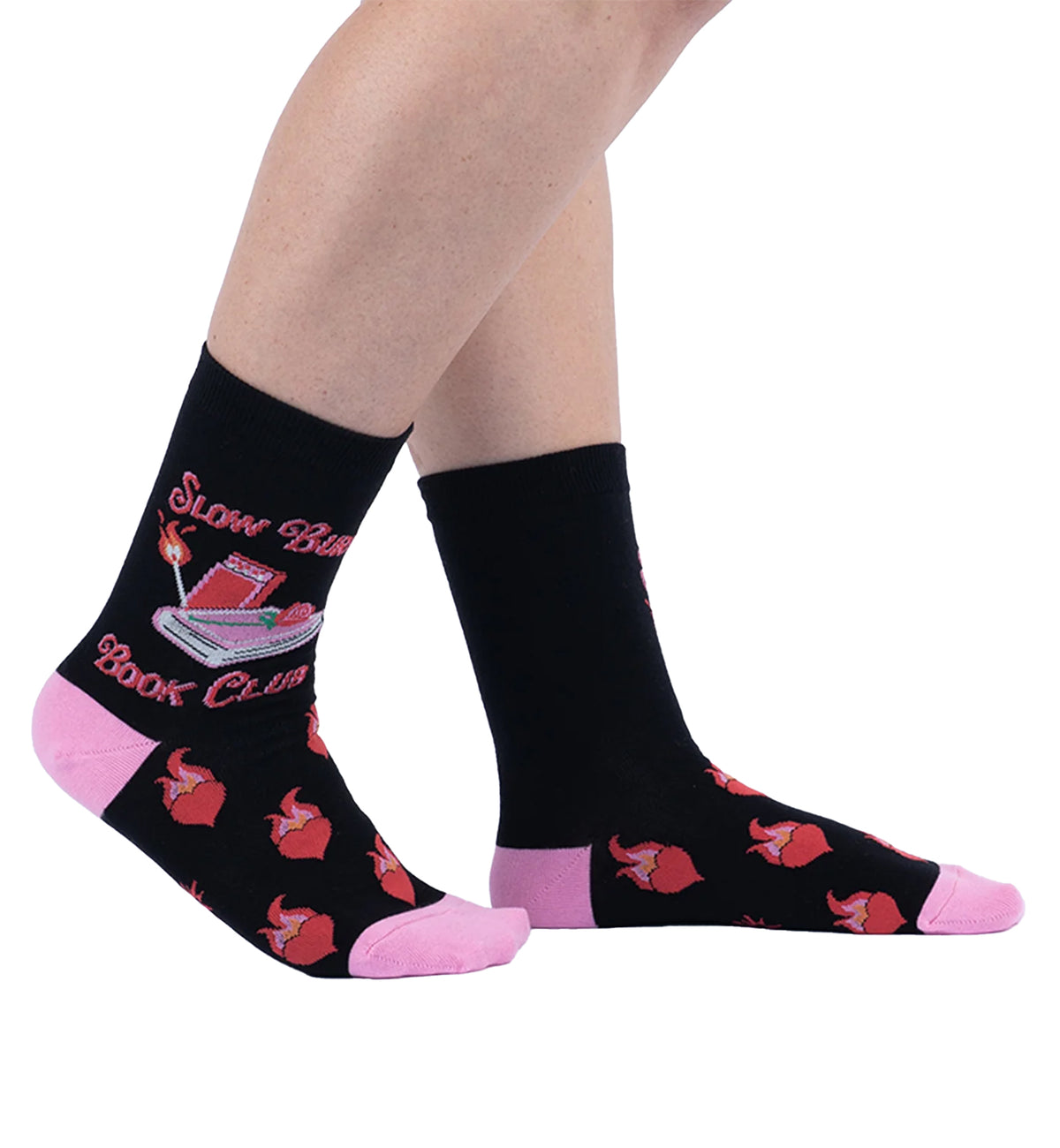 SOCK it to me Women's Crew Socks (W0551),Slow Burn - Slow Burn,One Size