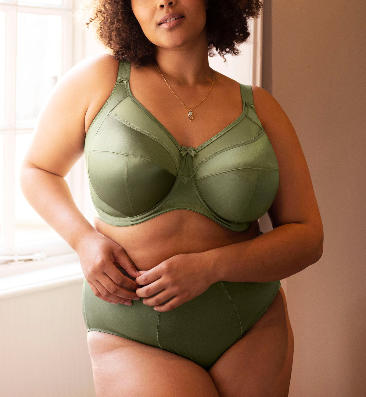 Goddess Keira Support Underwire Bra (6090),34I,Olive - Olive,34I
