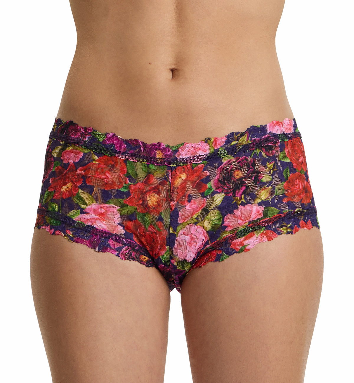 Hanky Panky Signature Lace Printed Boyshort (PR4812P),XS,Winters Tale - Winters Tale,XS