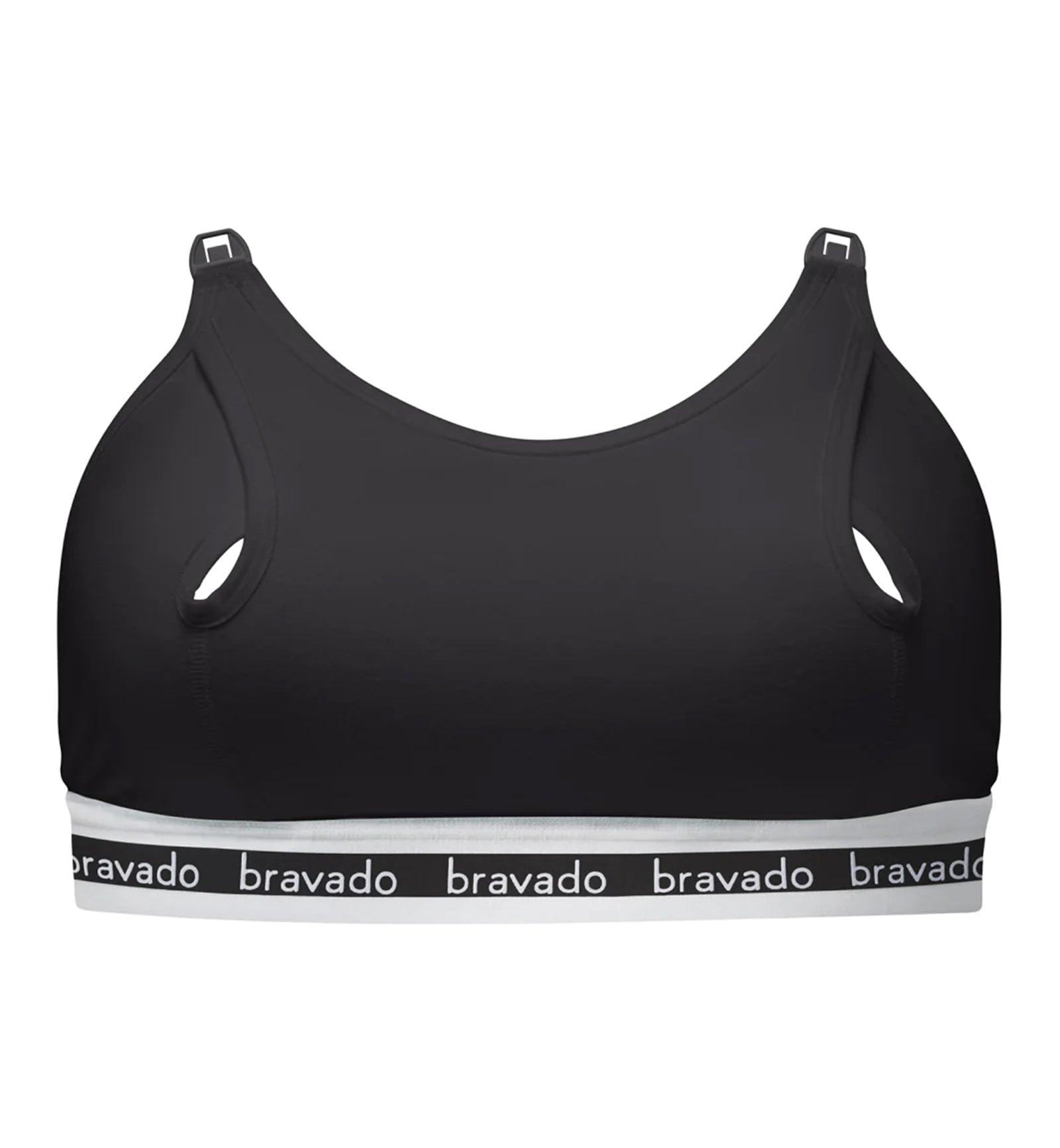 BRAVADO! DESIGNS Clip and Pump Hands-Free Nursing Bra ACCESSORY (9301V),Small,Black - Black,Small