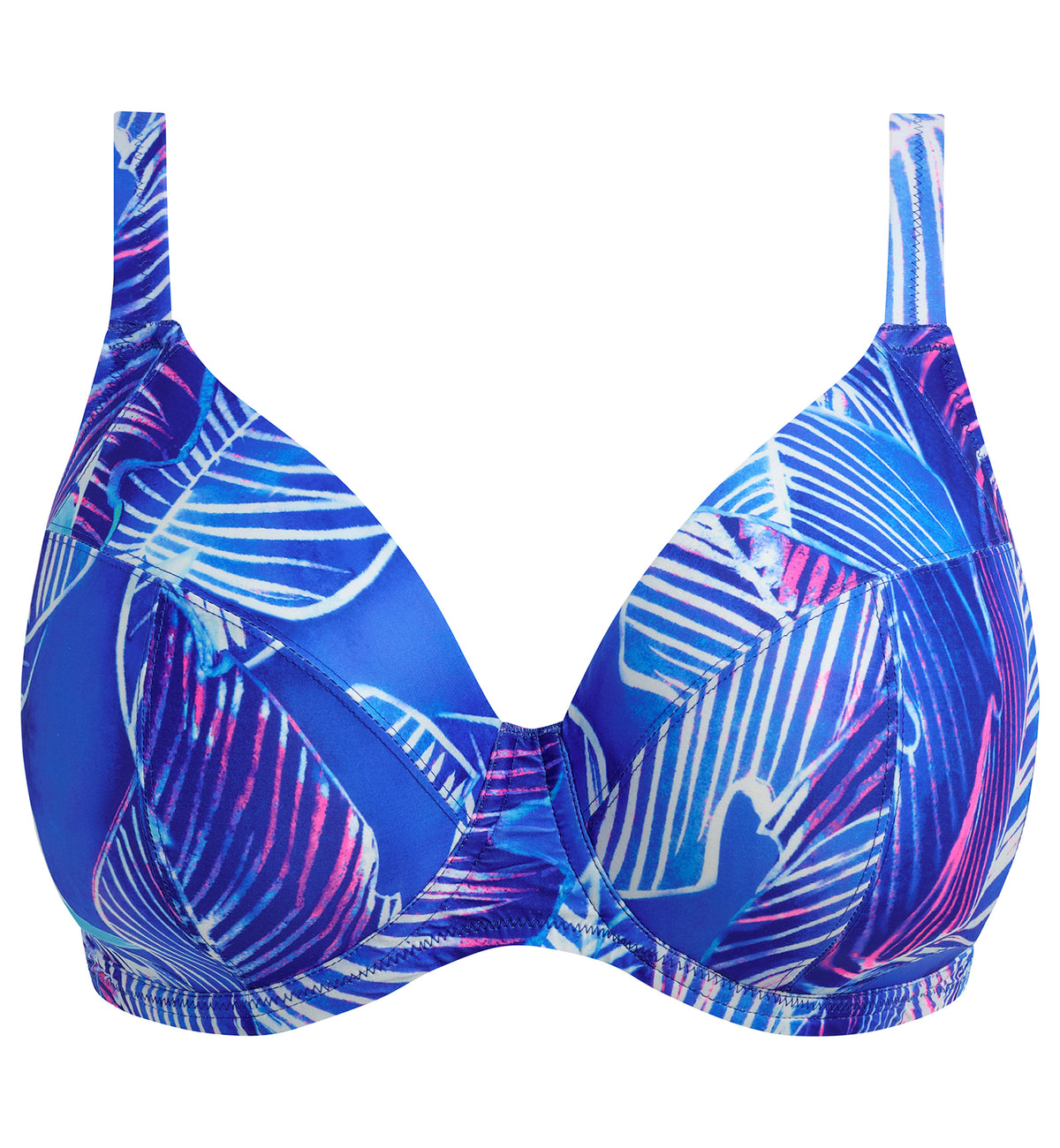 Elomi Maluku Island Plunge Underwire Bikini Top (ES802902),34G,Atlantic - Atlantic,34G