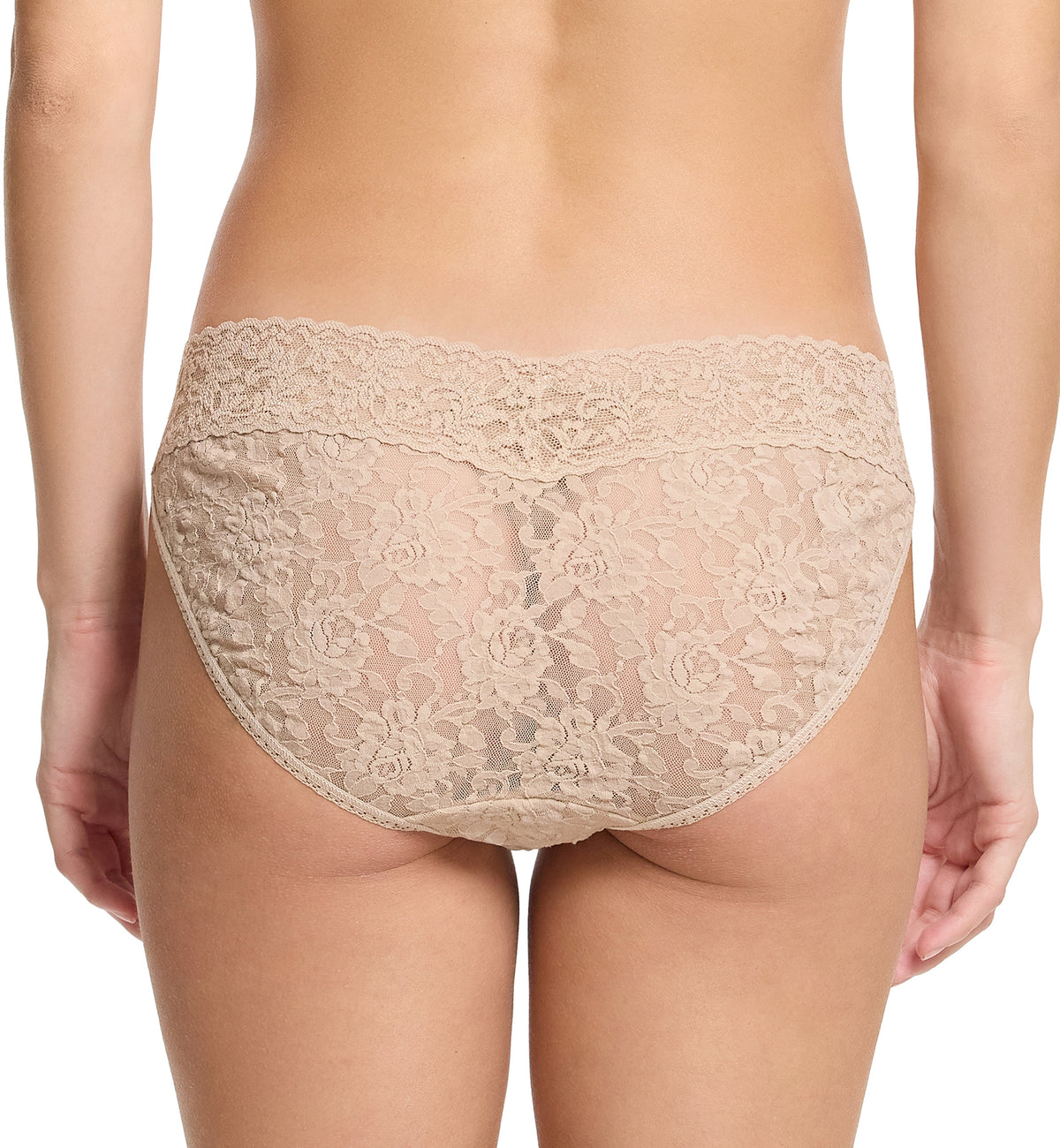 Hanky Panky Signature Lace V-kini (482374),Small,Chai - Chai,Small