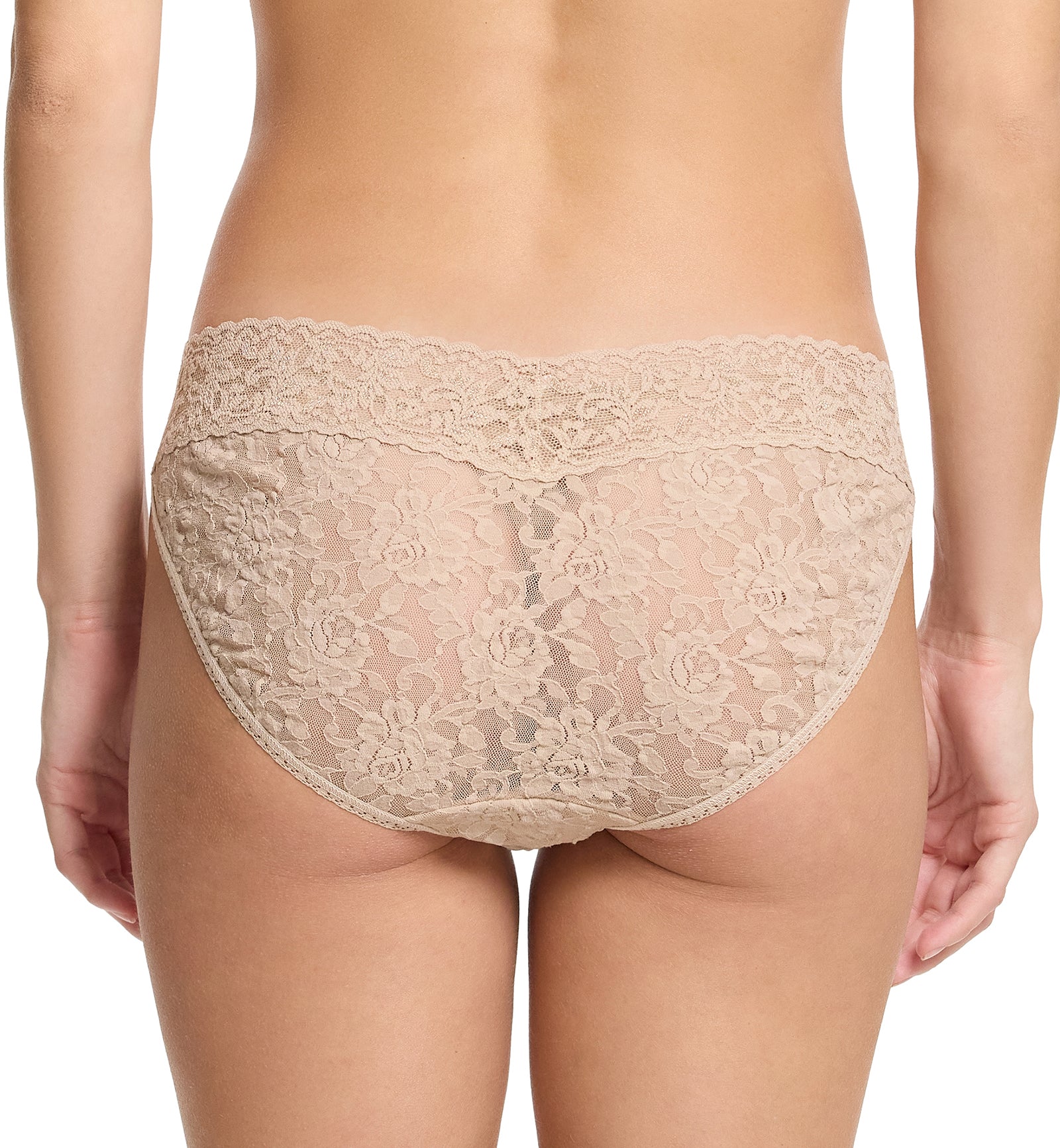 Hanky Panky Signature Lace V-kini (482374),Small,Chai - Chai,Small
