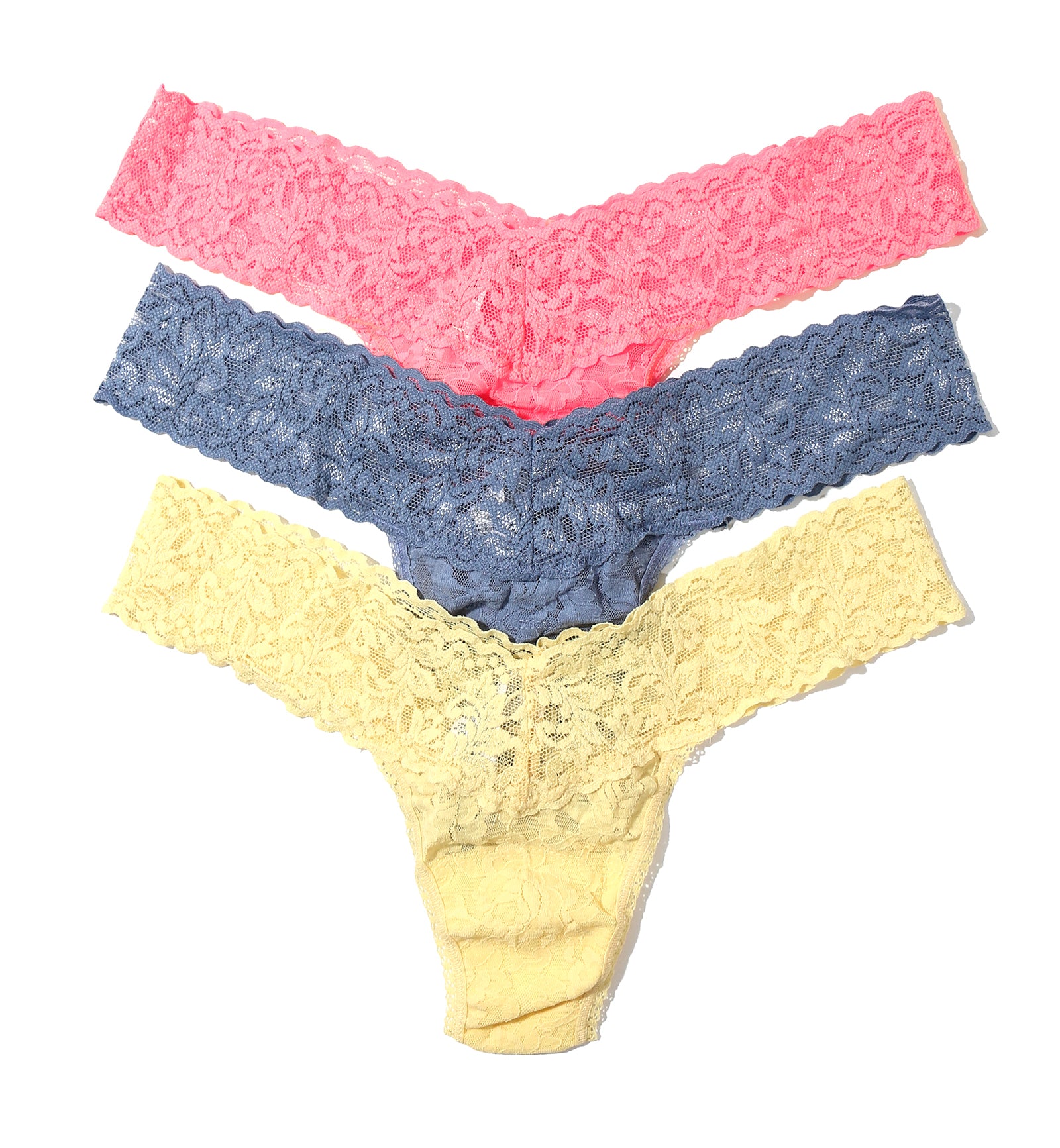 Hanky Panky 3-PACK Signature Lace Low Rise Thong (49113PK),Hello Spring - Hello Spring,One Size