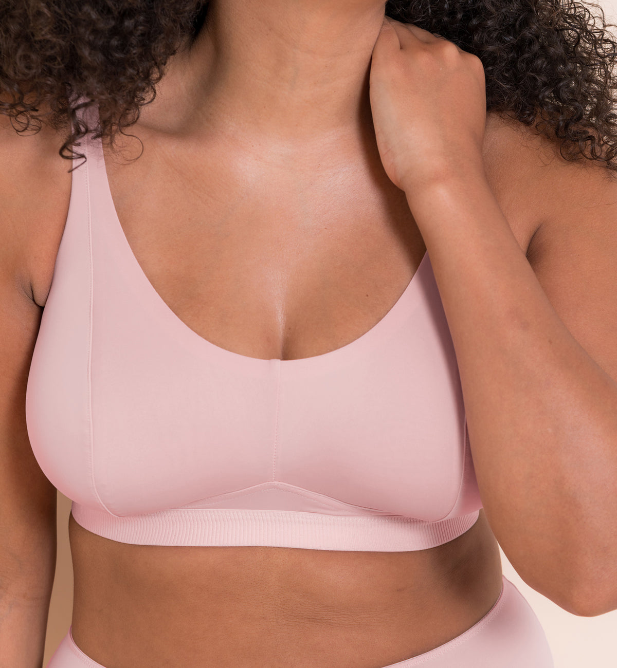 Curvy Kate Zen Non Wired Bralette (CK093110),30DD/E,Blush Pink - Blush Pink,30DD/E