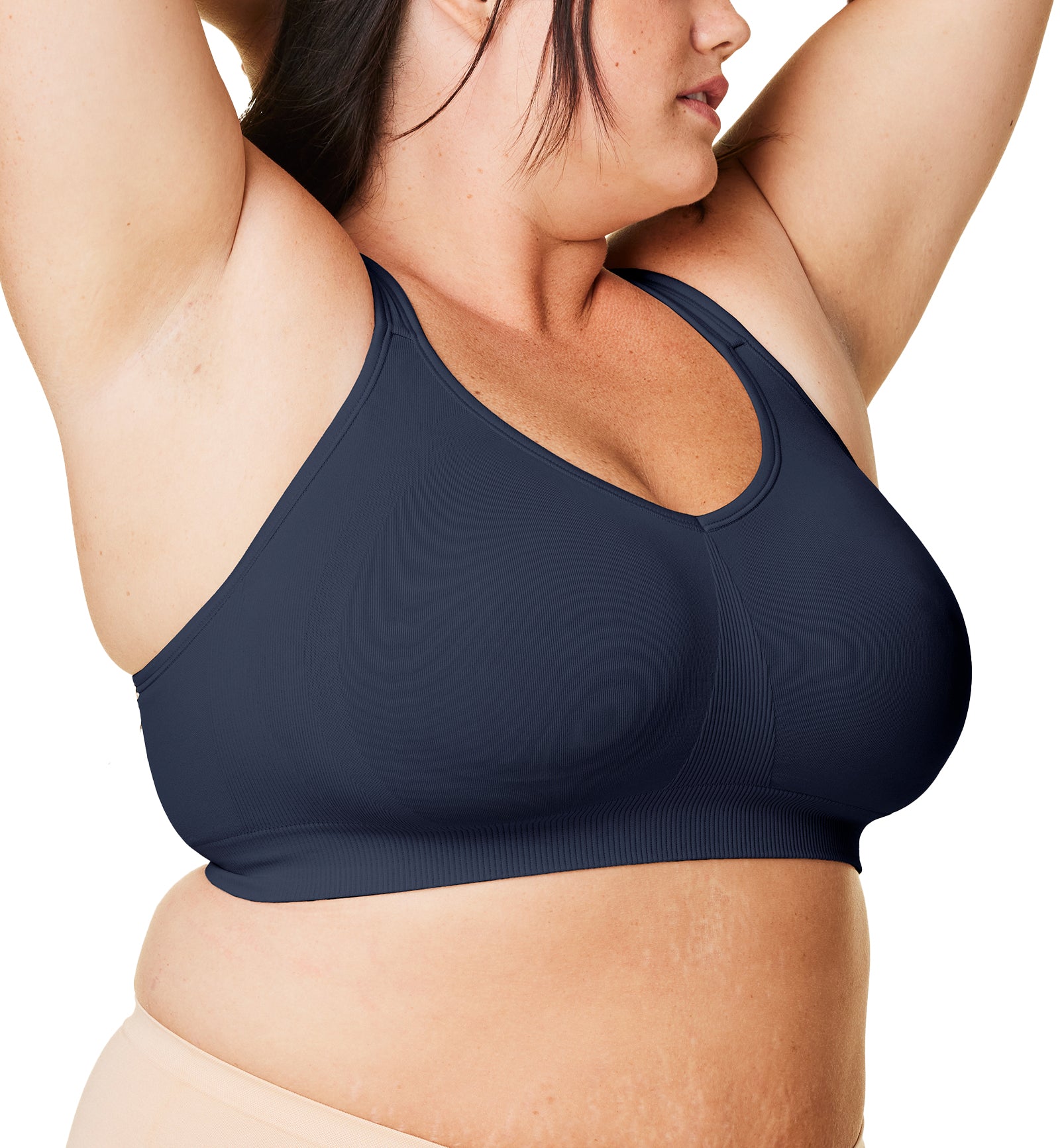 BRAVADO! DESIGNS Everyday Sculpt FULL CUP Wire-Free Bra (11011VFC),Small FC,Navy - Navy,Small-Full Cup