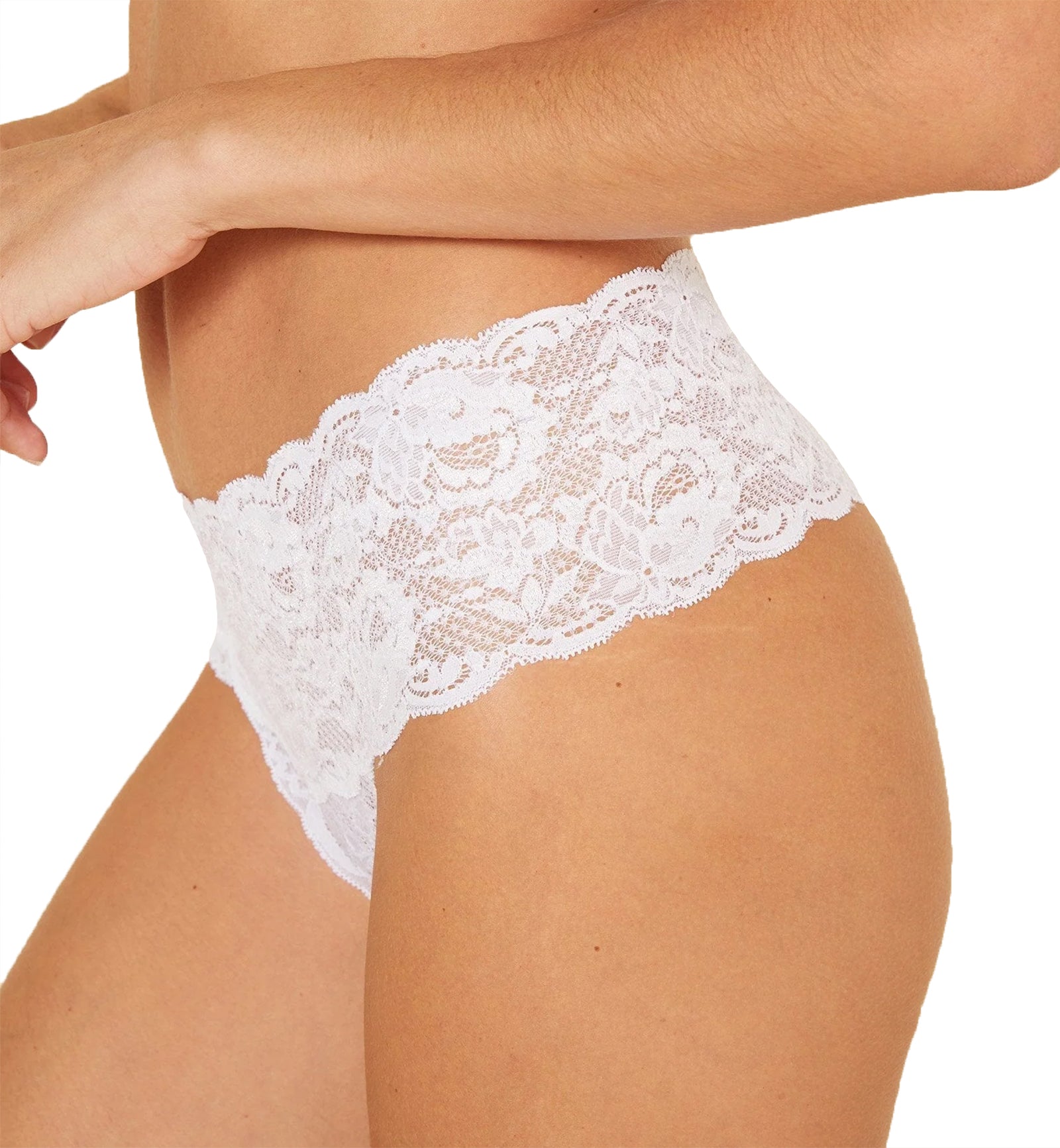 Cosabella Never Say Never Comfie Thong (NEVER0343),S/M,White - White,S/M