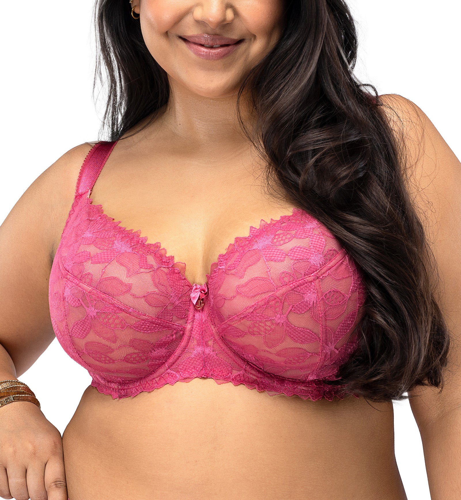 Nessa Lauren Underwire Soft Balcony Bra (N500A),30J,Raspberry - Raspberry,30J
