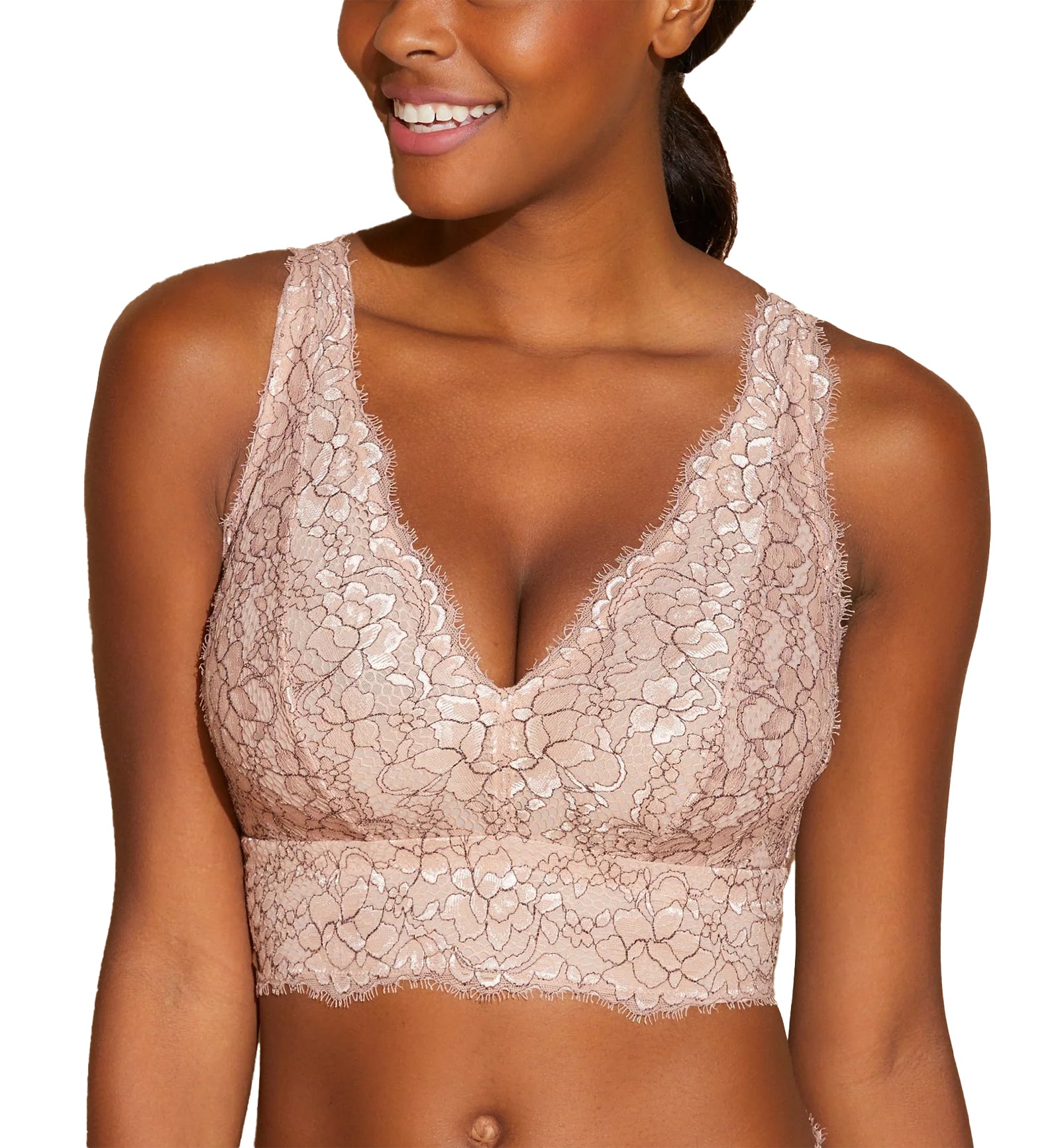 Cosabella Pret-A-Porter CURVY Longline Bralette (PRETA1383),Small,Neutral - Neutral,Small