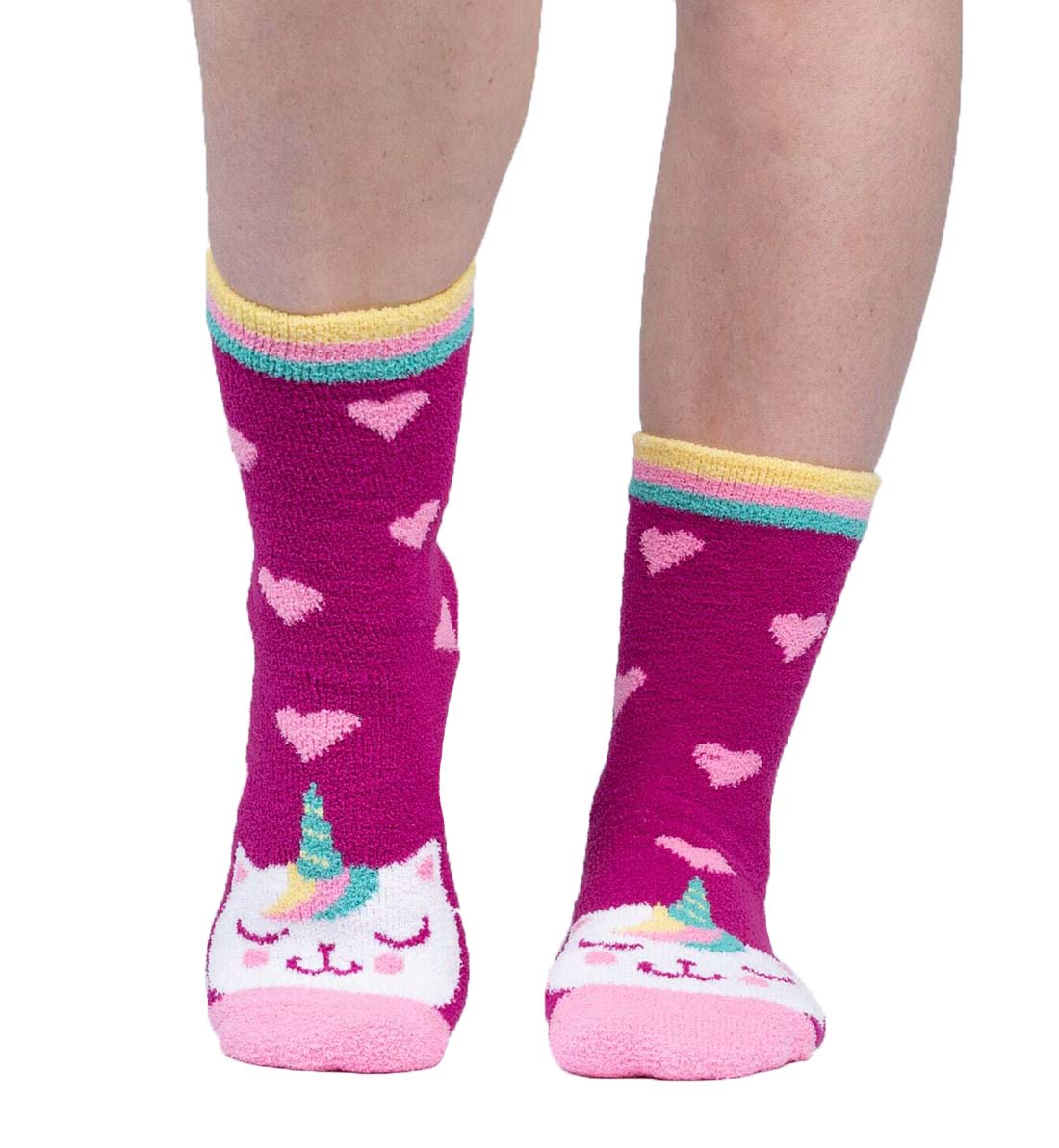 SOCK it to me Slipper Socks (CZ0005), Mewnicorn - Mewnicorn,One Size