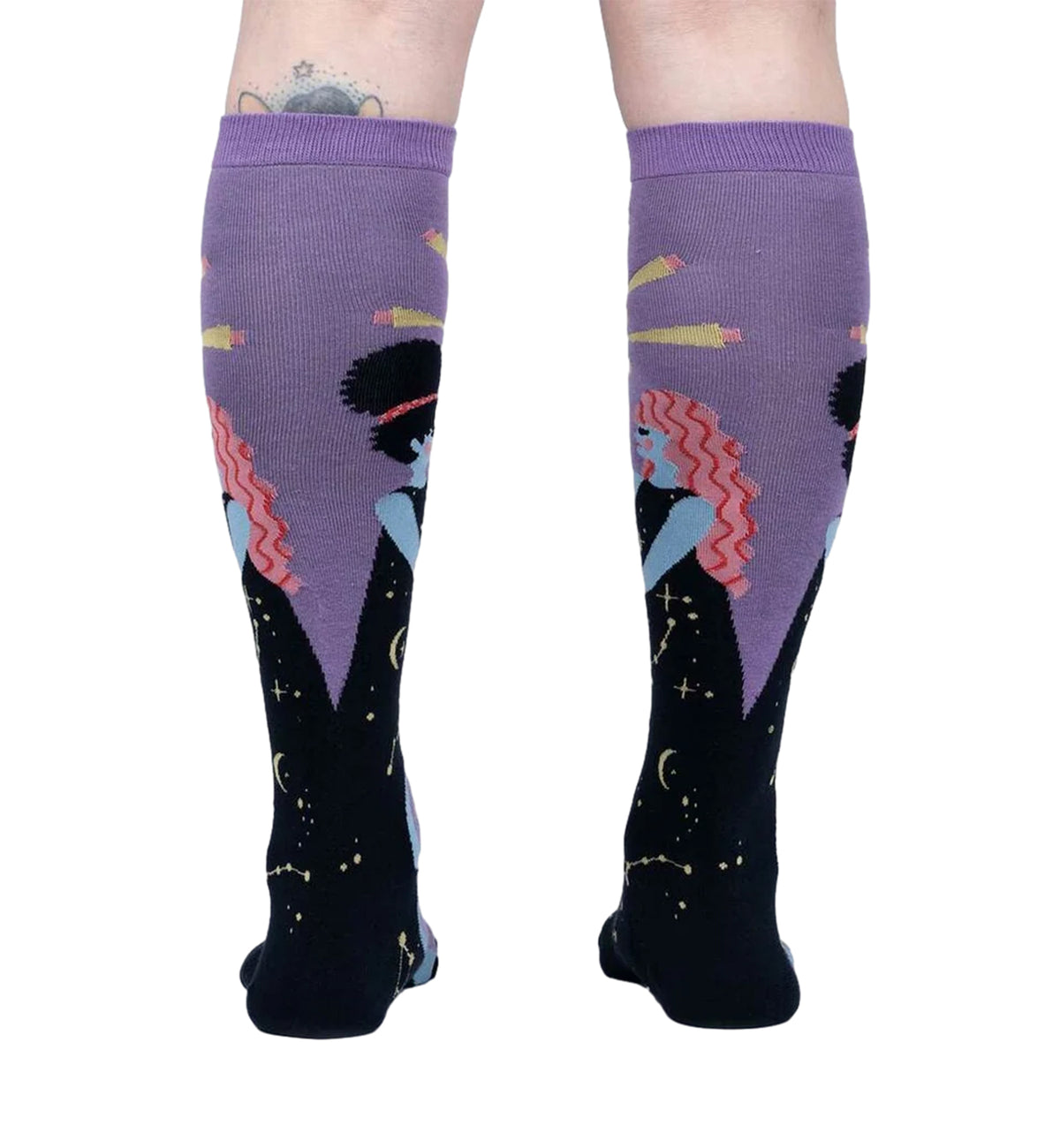 SOCK it to me Unisex Knee High Socks (F0568),Cosmic Connection - Cosmic Connection,One Size